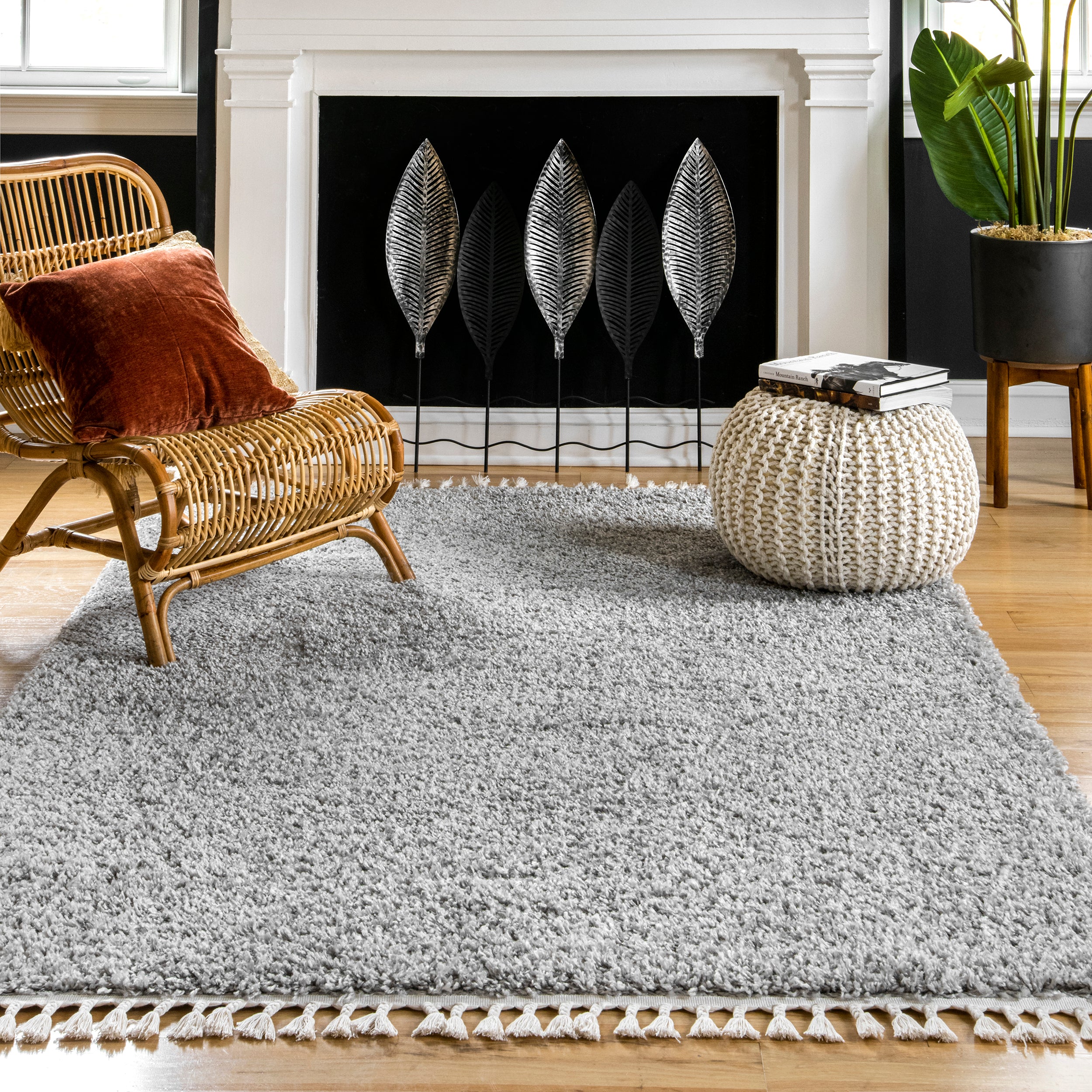 Gelina Soft Shaggy Tassel Area Rug - Image 2