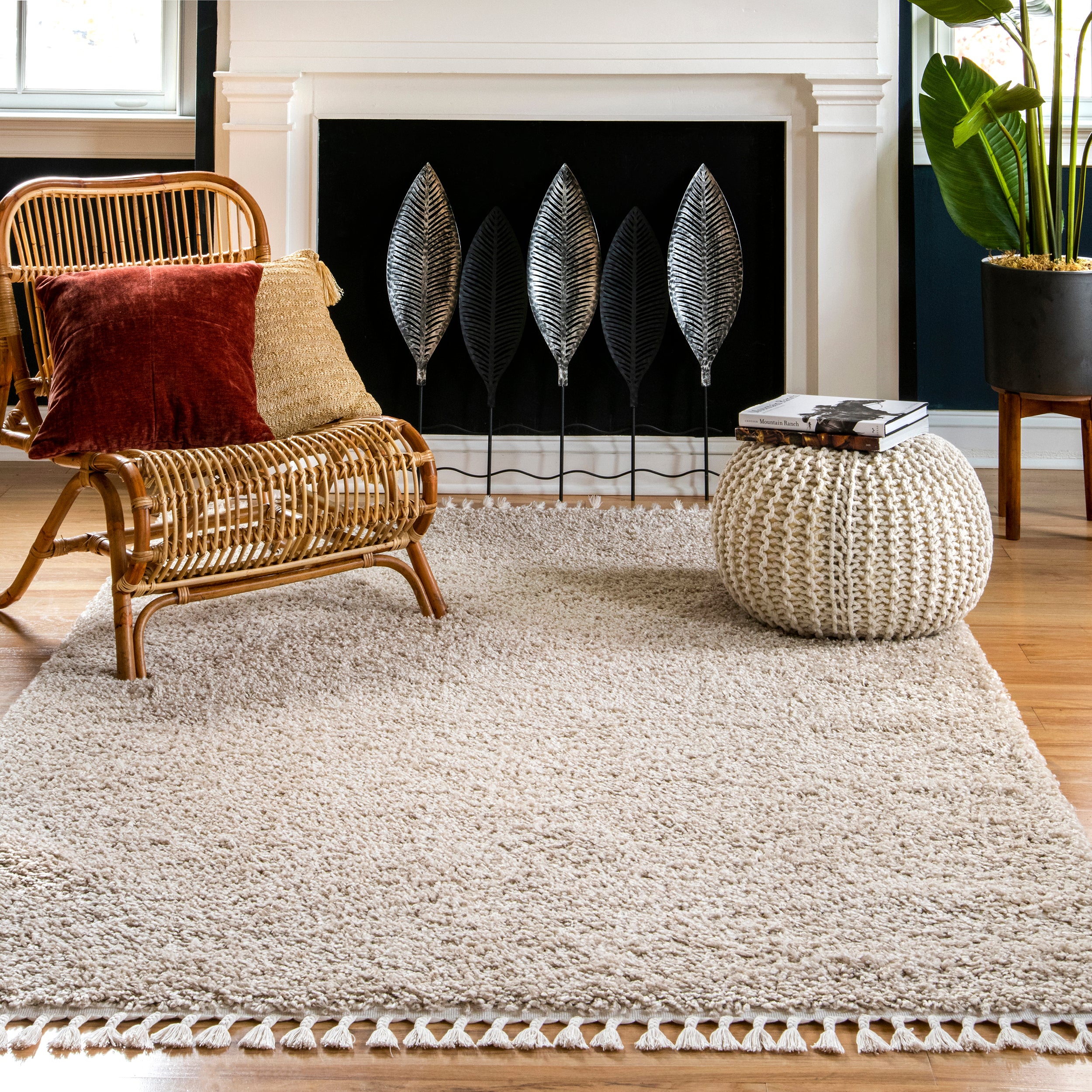 Gelina Soft Shaggy Tassel Area Rug - Image 9
