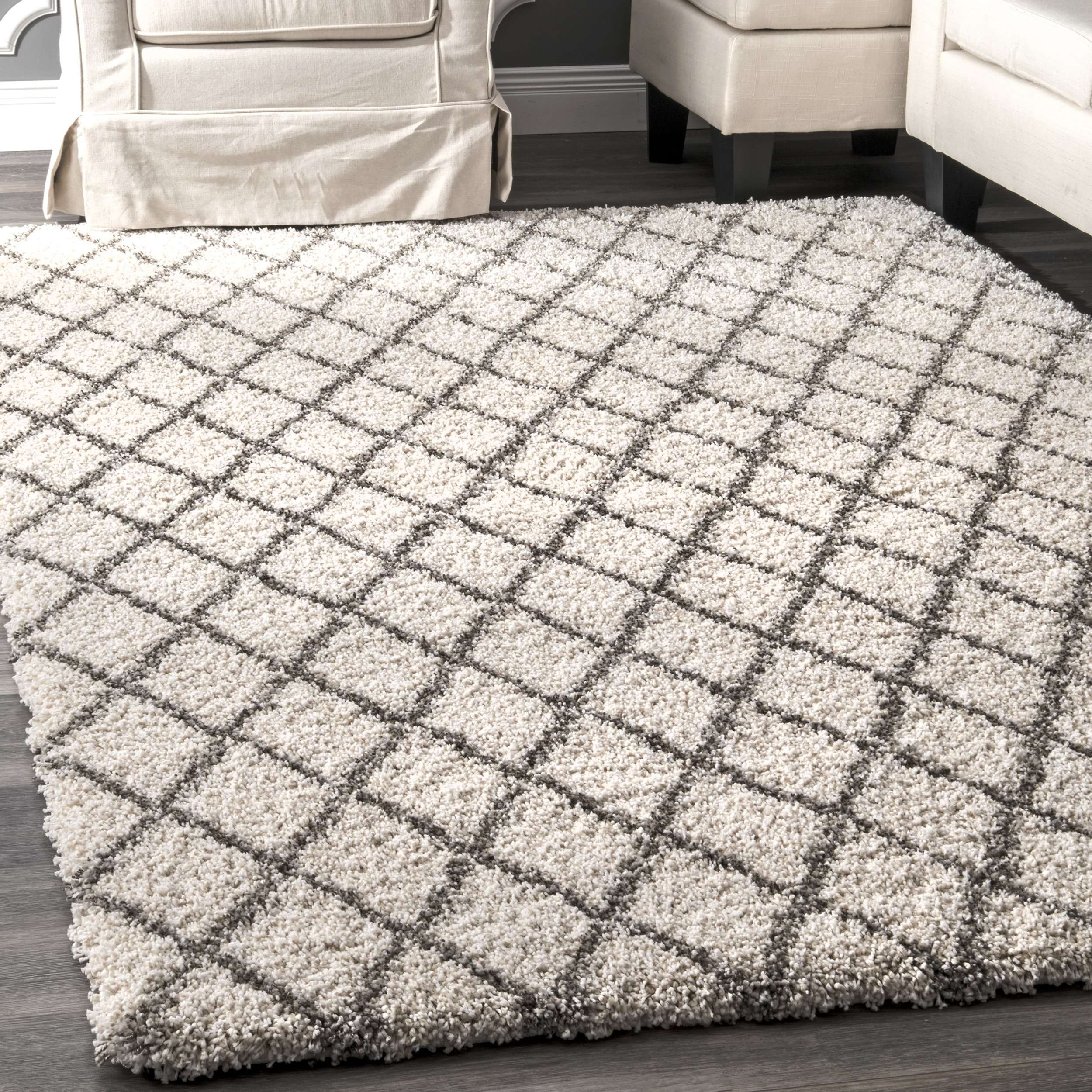 Lenita Trellis Shaggy Area Rug - Image 2