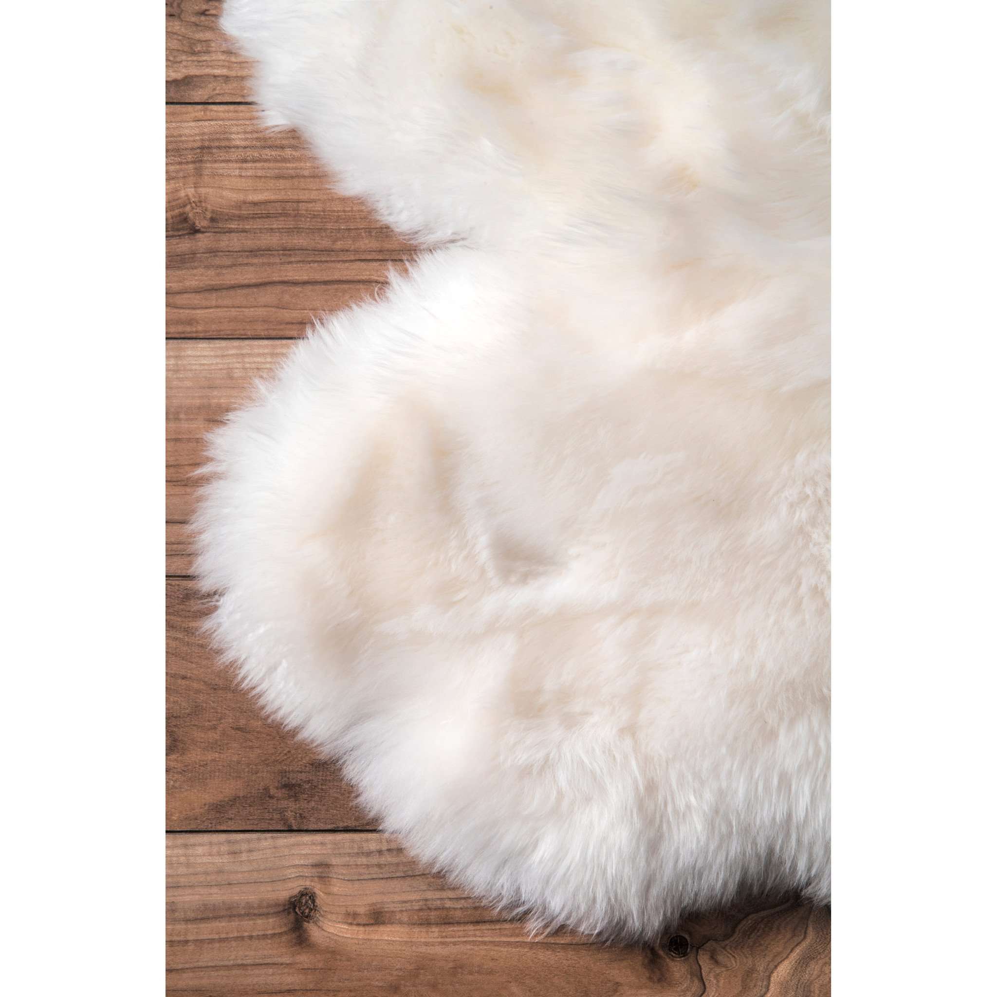 Hand Made Due Sheepskin Area Rug - Image 4