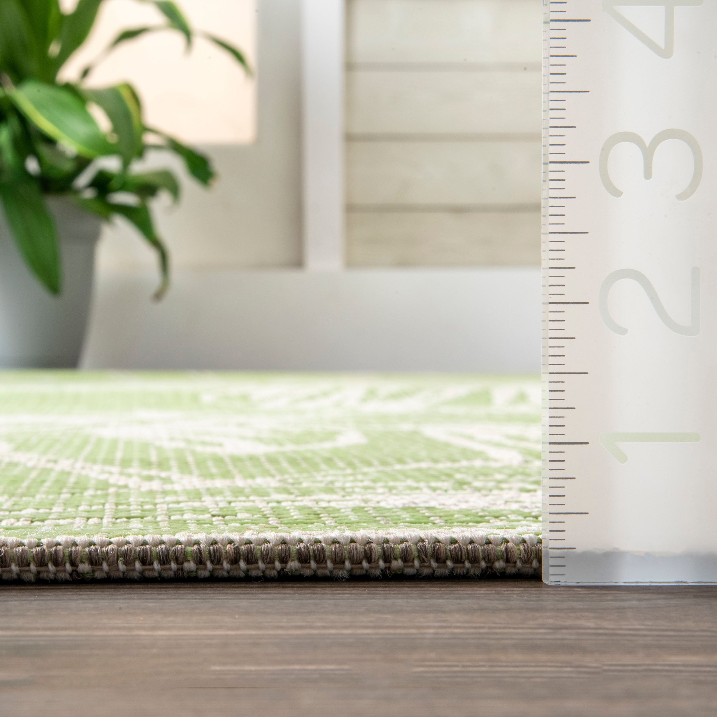 Belle Palm Leaves Indoor/Outdoor Area Rug - Image 3