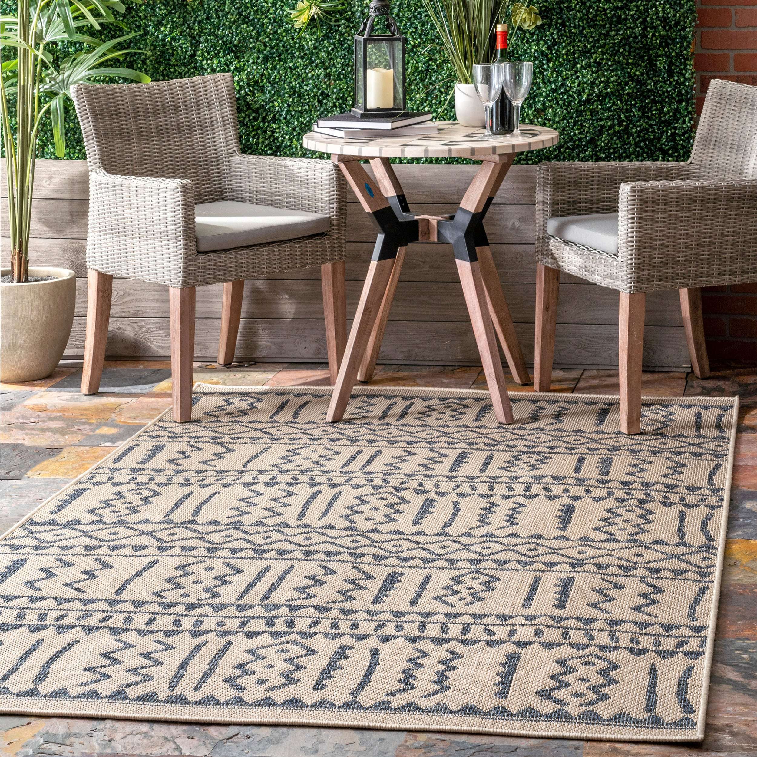 Noemi Tribal Relief Indoor/Outdoor Area Rug - Image 2