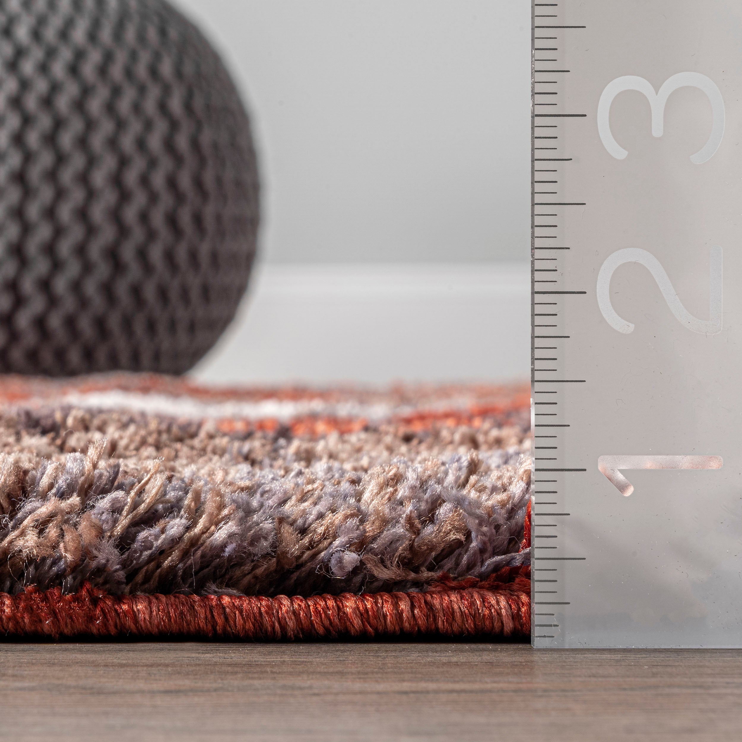 Alexia Iris Trellis Shag with Tassel Area Rug - Image 3