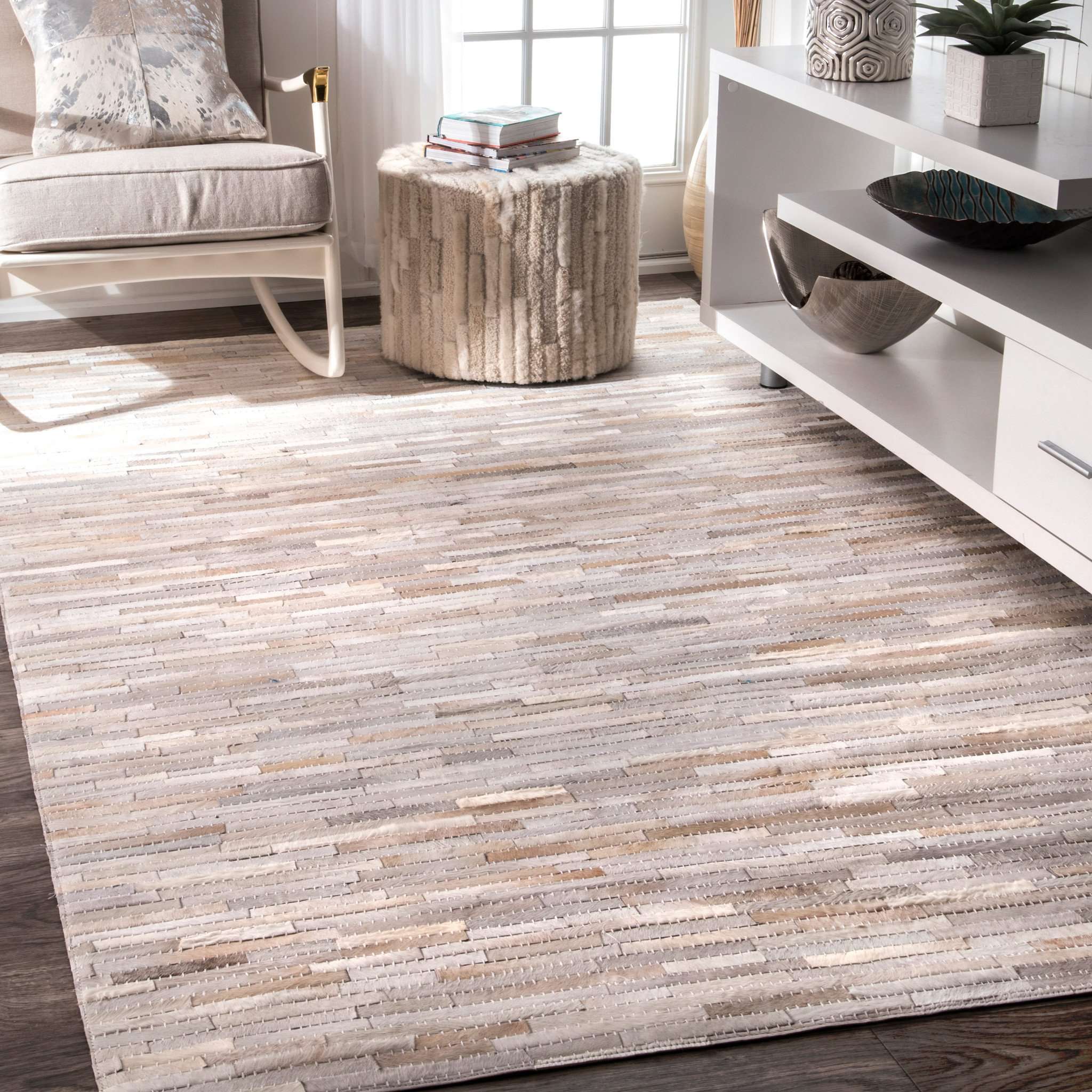 Hand Woven Clarity Patchwork Cowhide - Image 2