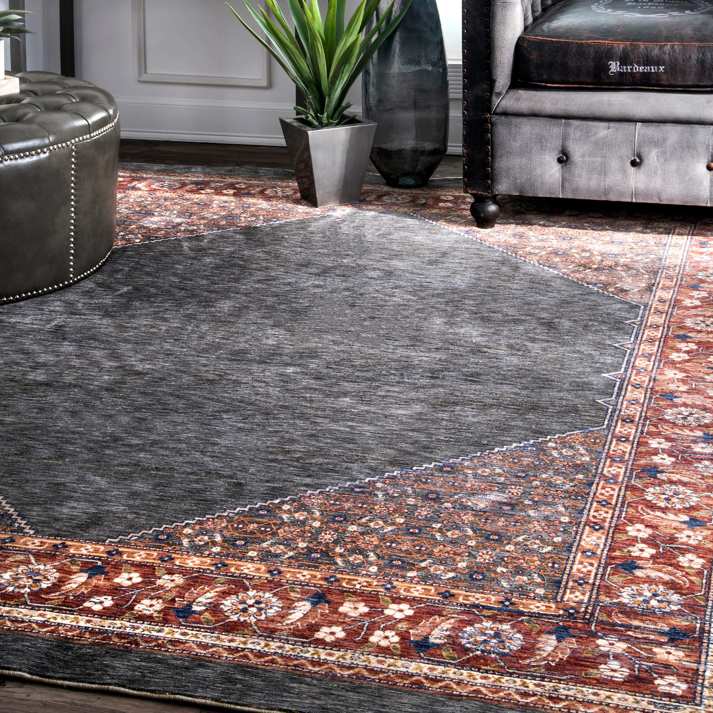 Vintage Purnell Floral Rug - Image 4
