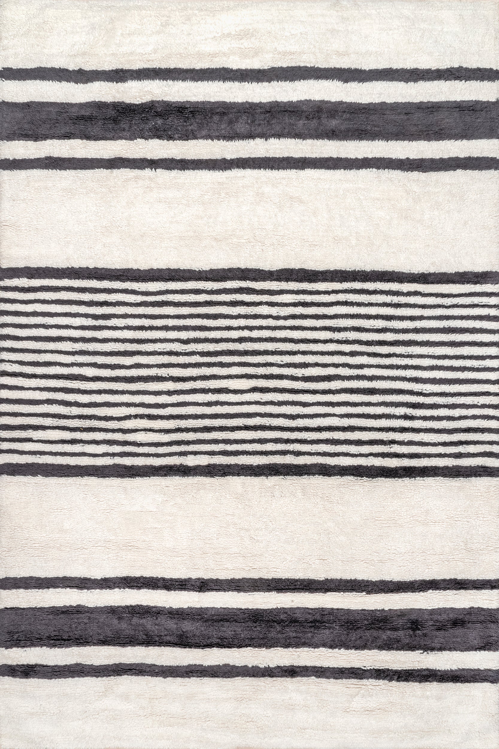 Striped Wool Machine Washable Area Rug