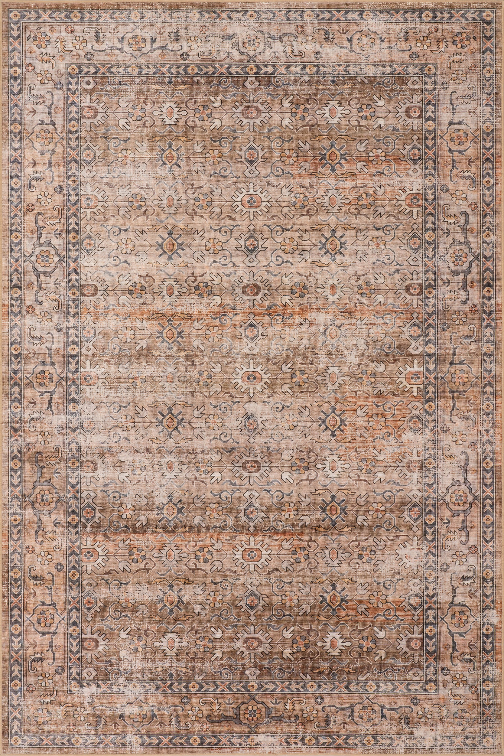Rania SplashGuard Medallion Machine Washable Area Rug - Image 30