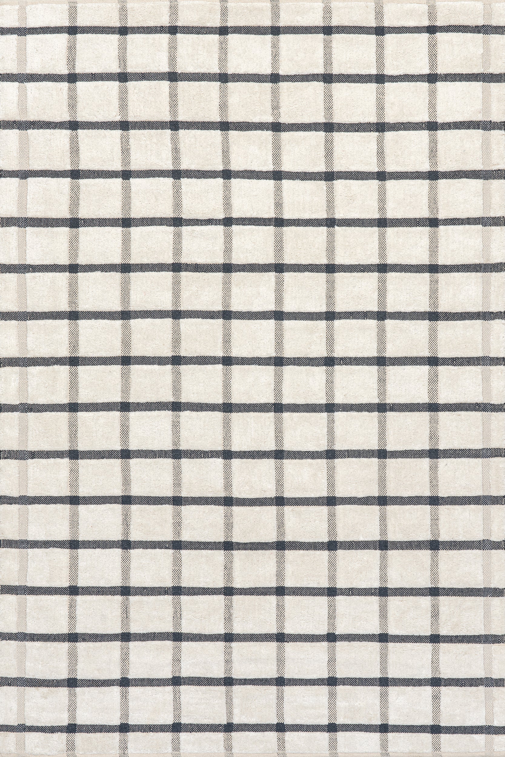 Rowena Checked Wool Area Rug