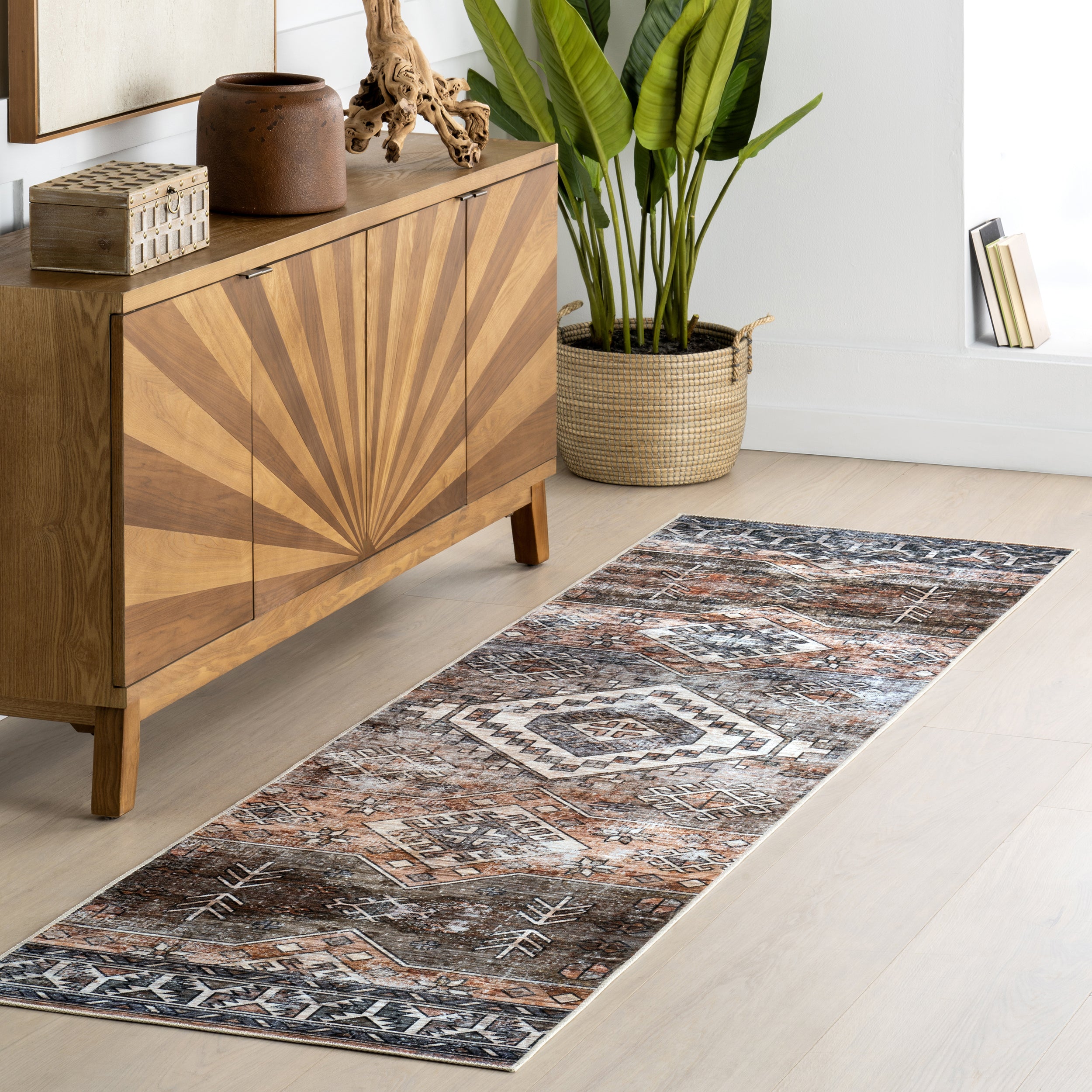 Layana SplashGuard Geometric Machine Washable Area Rug - Image 10