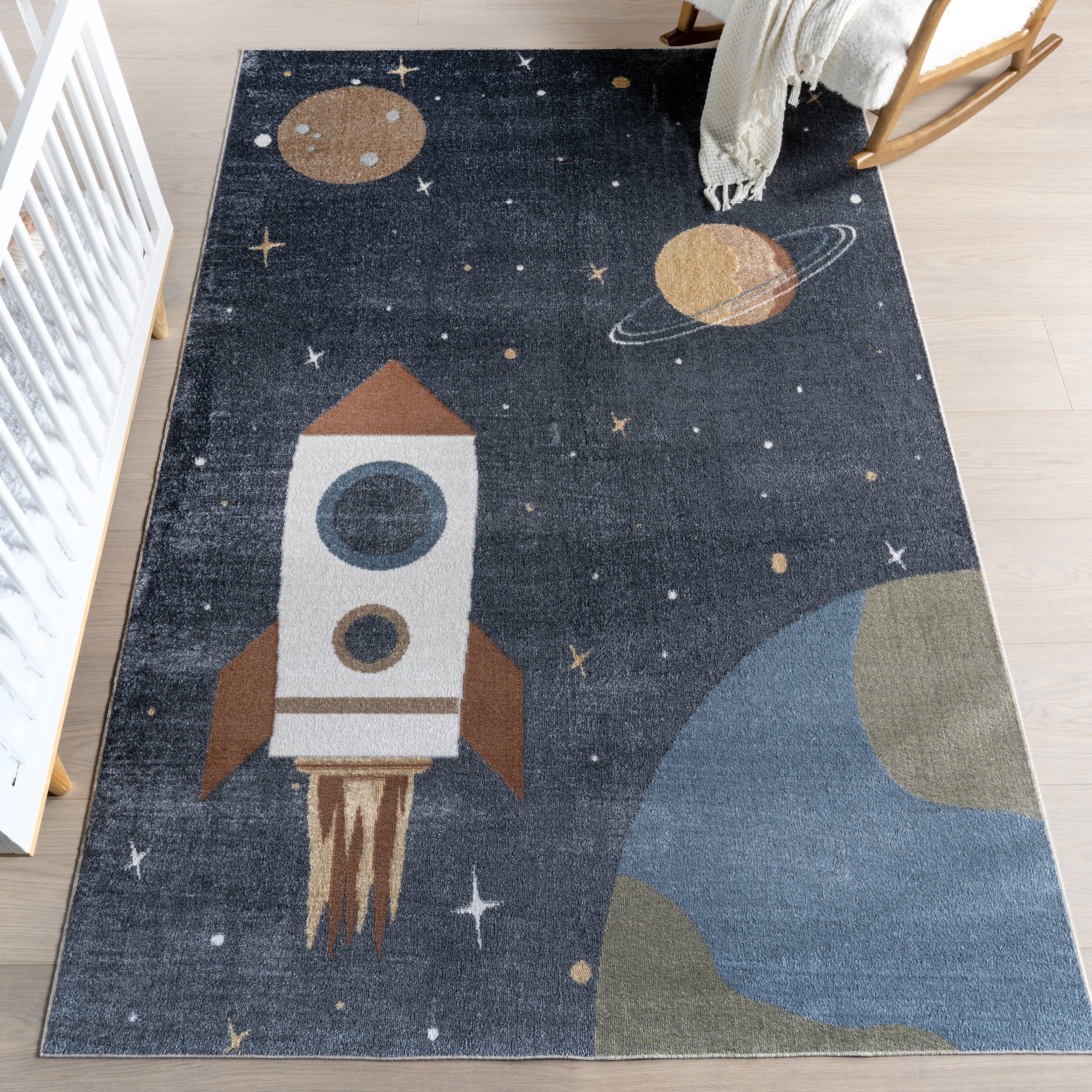 Christine Space Machine Washable Area Rug - Image 9