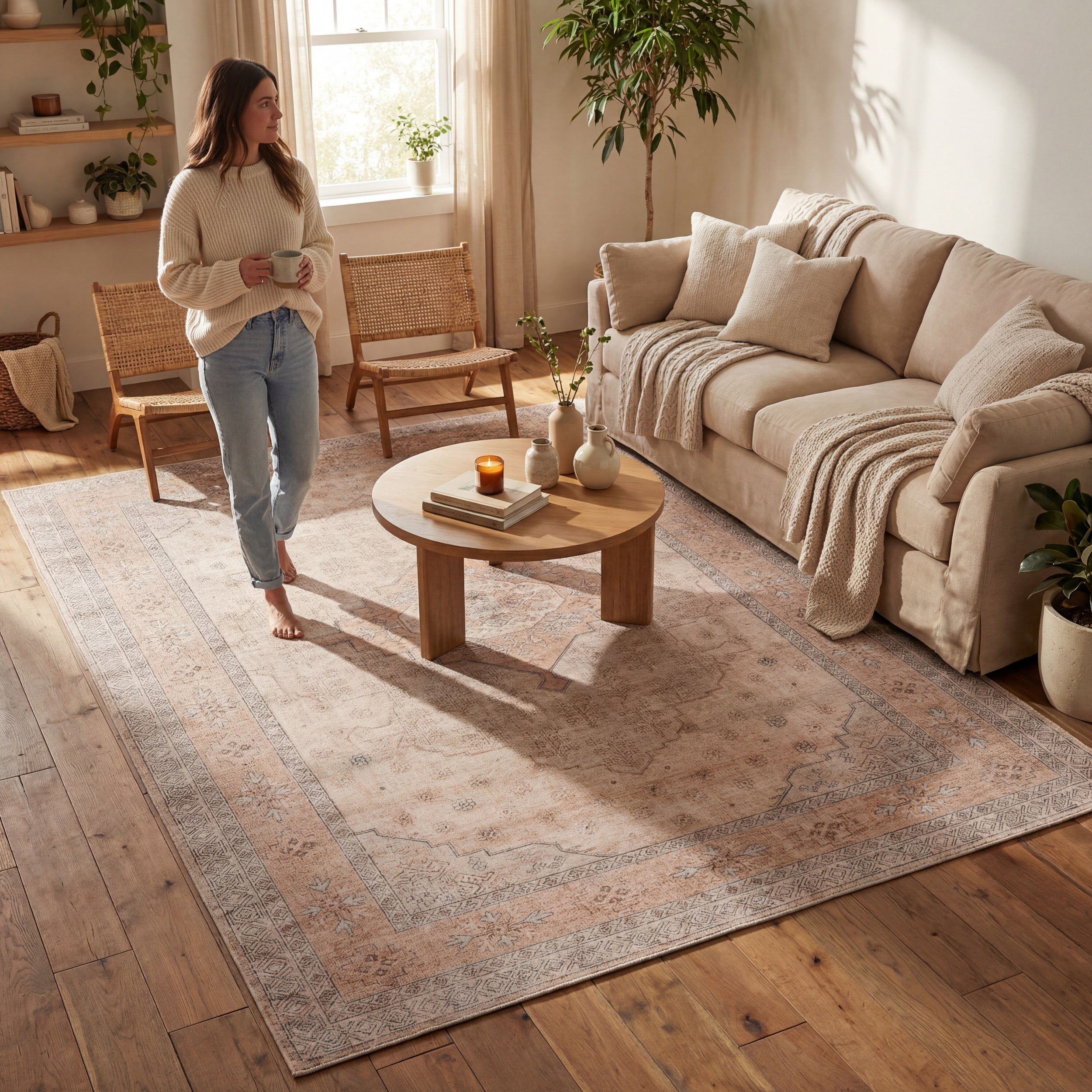 Nuloom Frisselle Medallion Washable Rug - Image 7