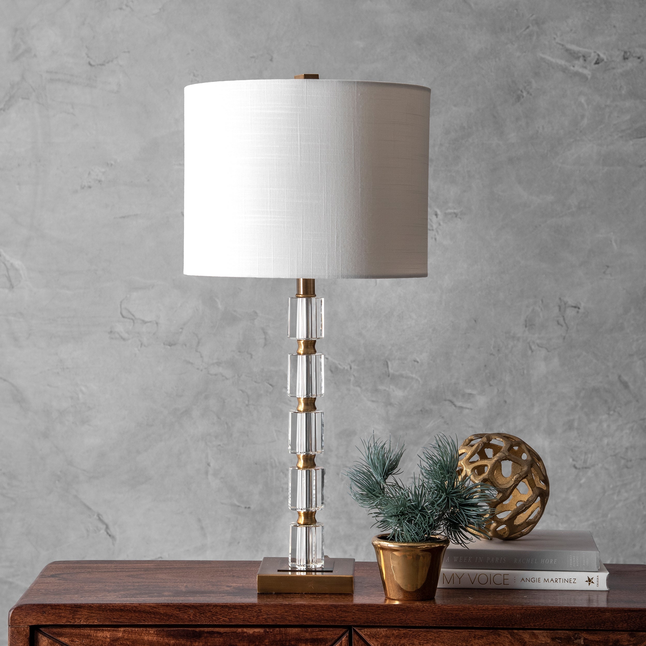 Manhattan 29 Crystal Bamboo Pole Table Lamp - Image 3