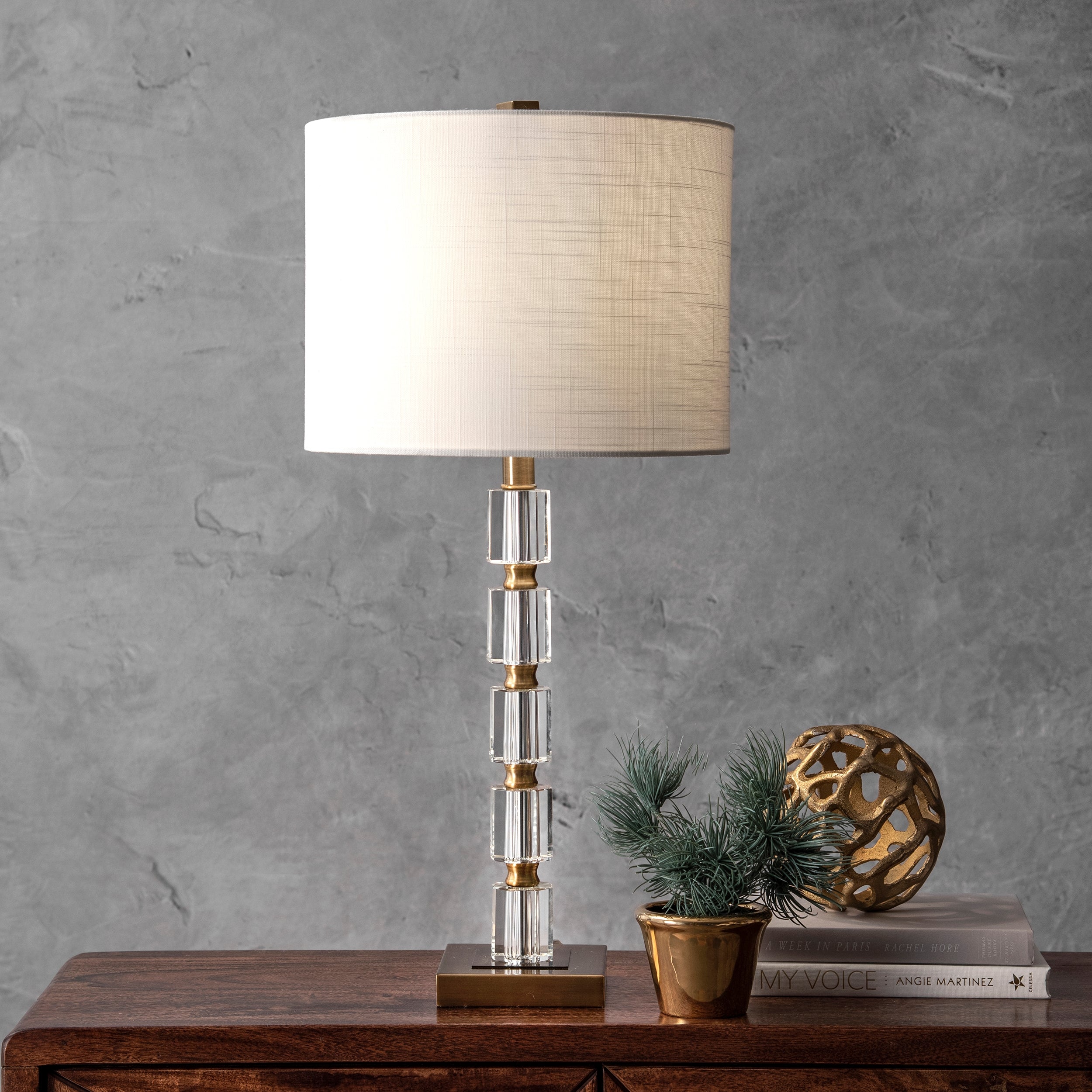 Manhattan 29 Crystal Bamboo Pole Table Lamp - Image 2