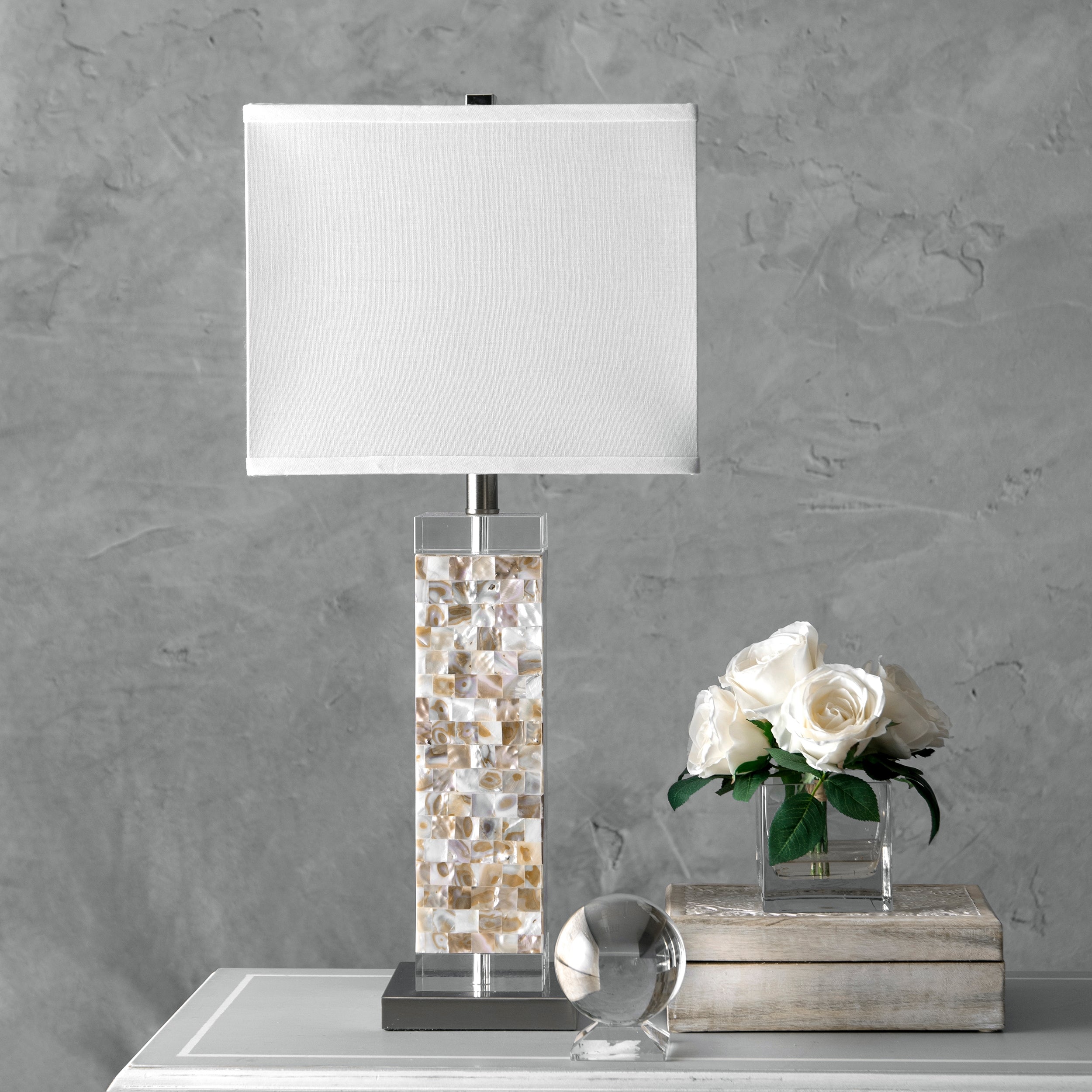 Houston 29 Crystal & Iron Mosaic Table Lamp - Image 5