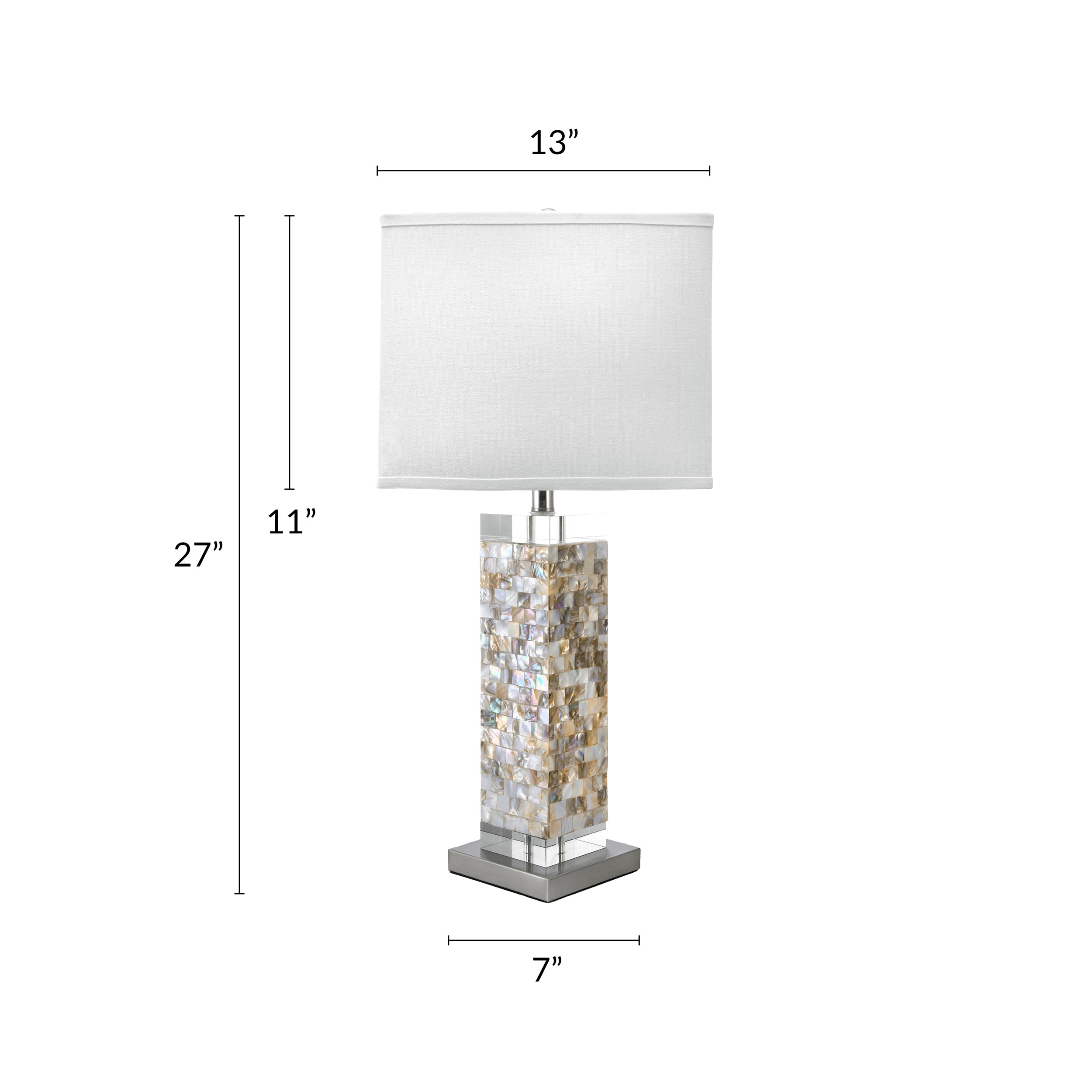 Houston 29 Crystal & Iron Mosaic Table Lamp - Image 3