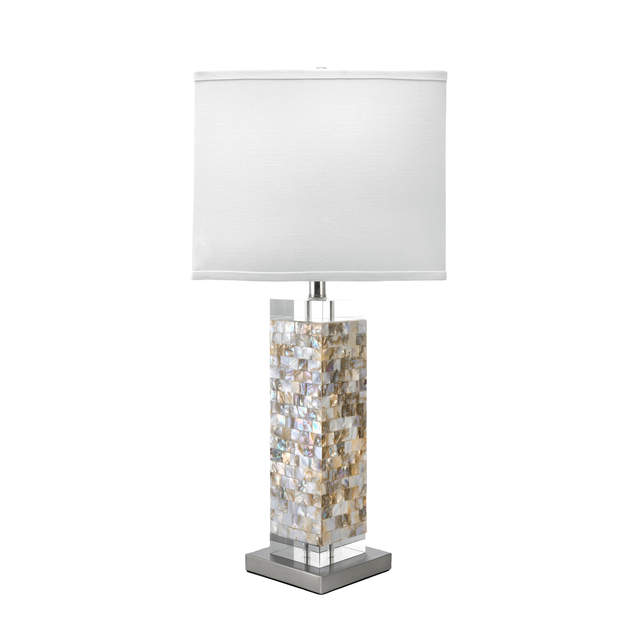 Houston 29 Crystal & Iron Mosaic Table Lamp