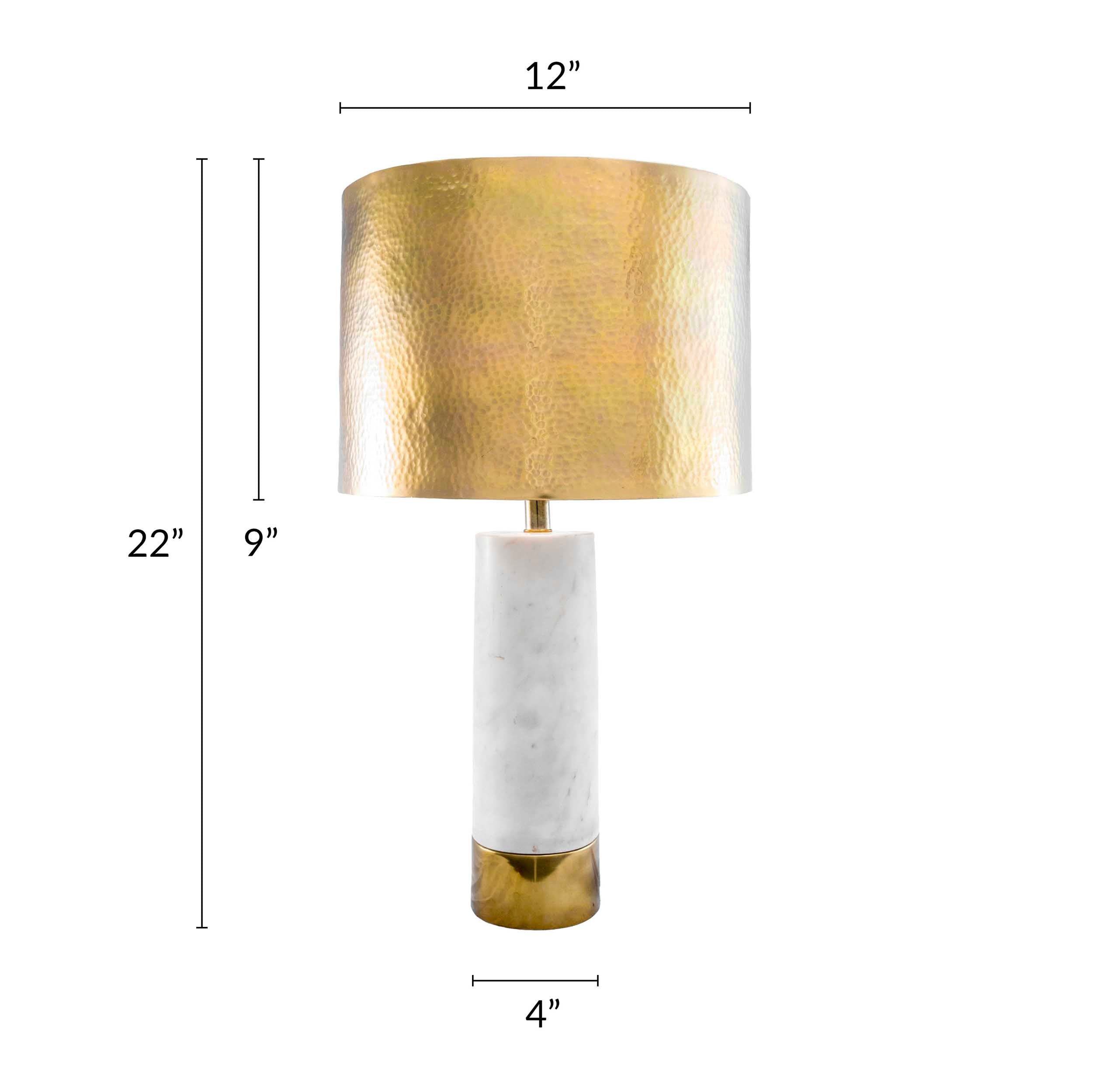 Edina 23 Marble & Iron Table Lamp - Image 3