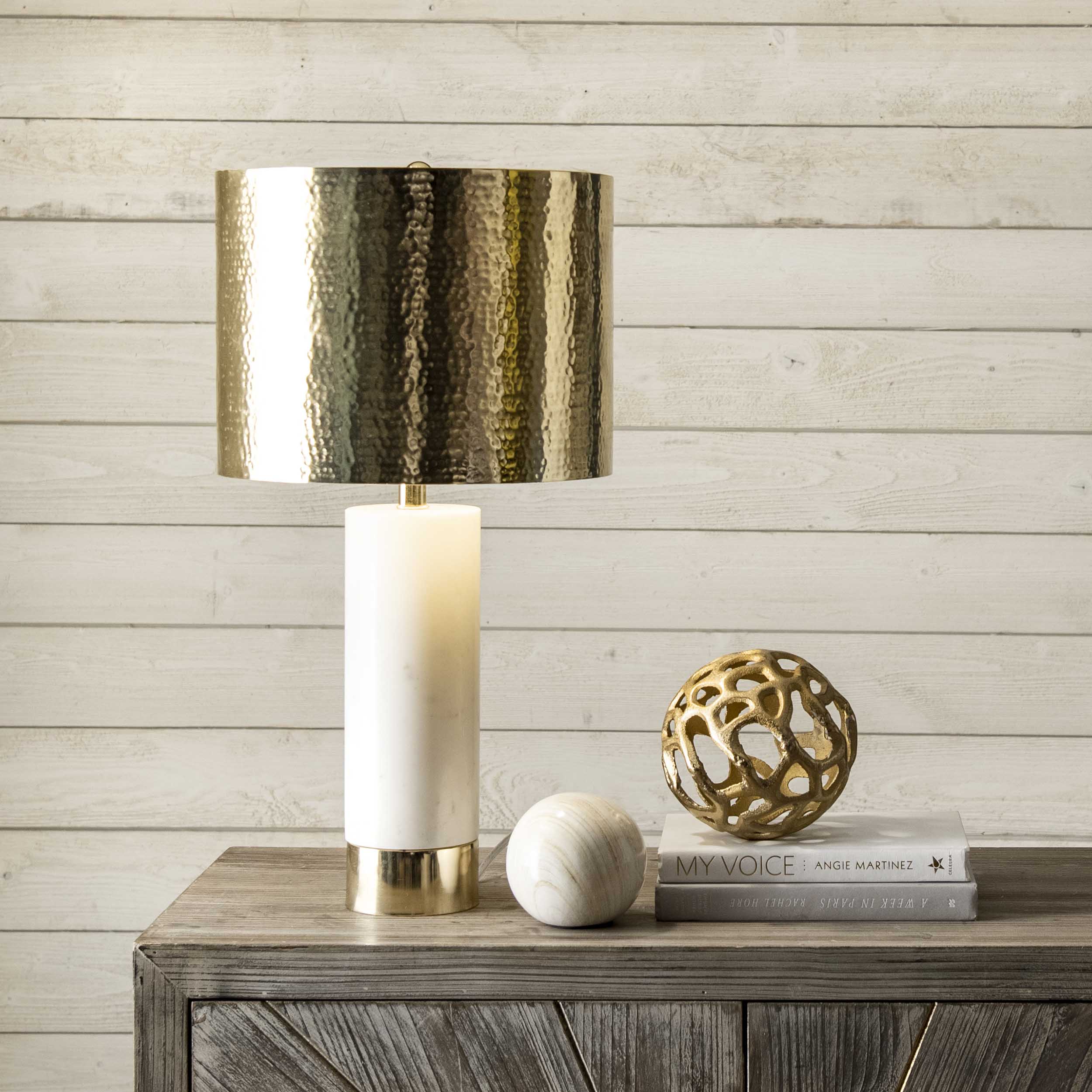 Edina 23 Marble & Iron Table Lamp - Image 2