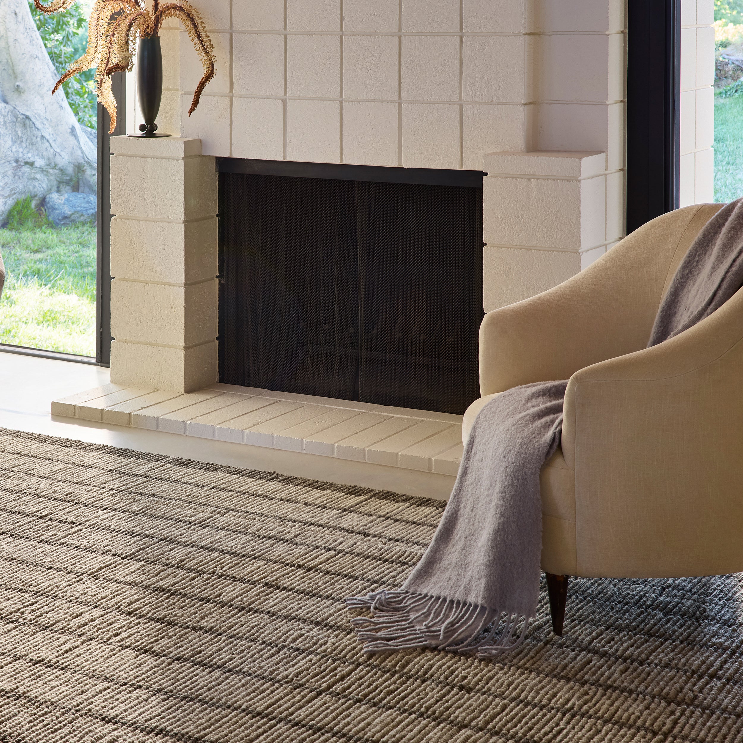 Eva Block Stripe Wool Area Rug - Image 9
