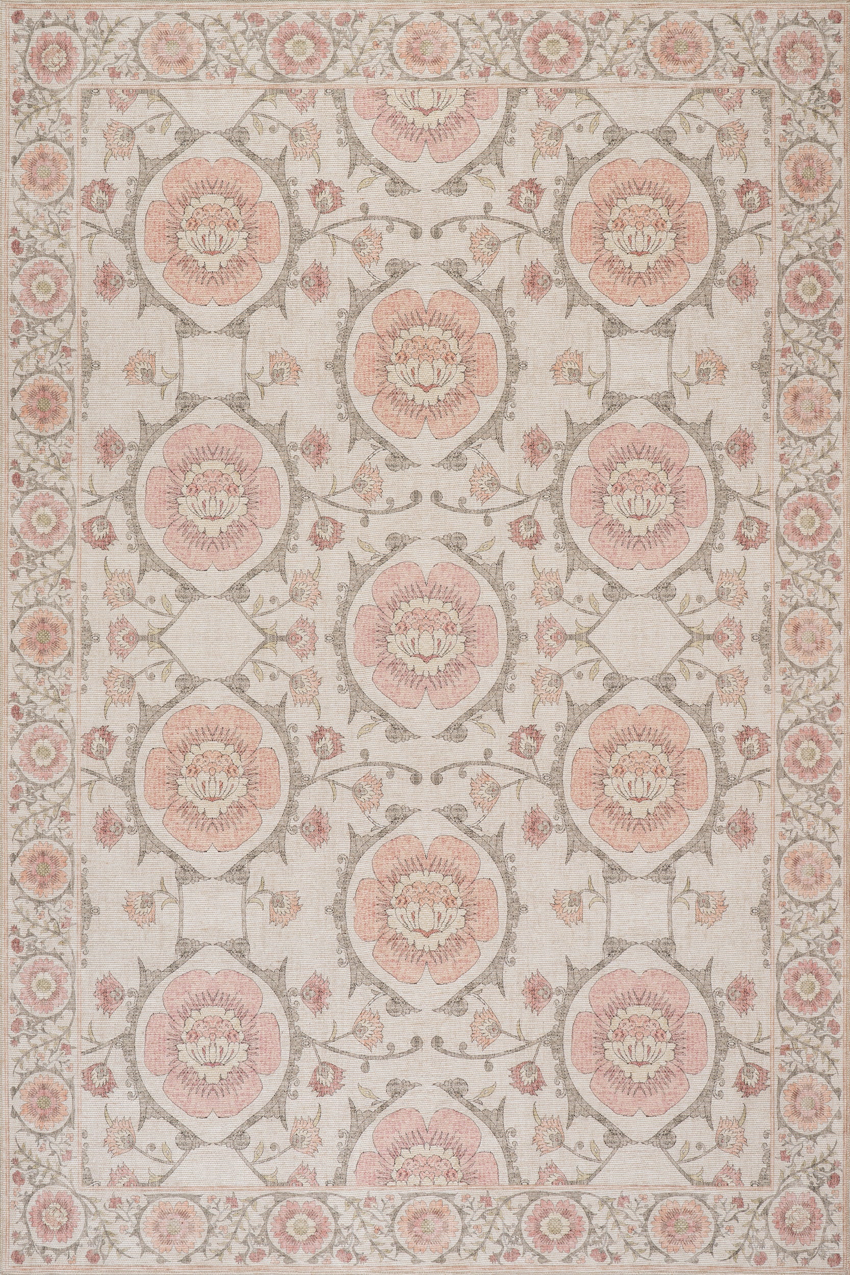 Nuloom Hillstone Collection Winnow Traditional Vintage Medallion Area Rug