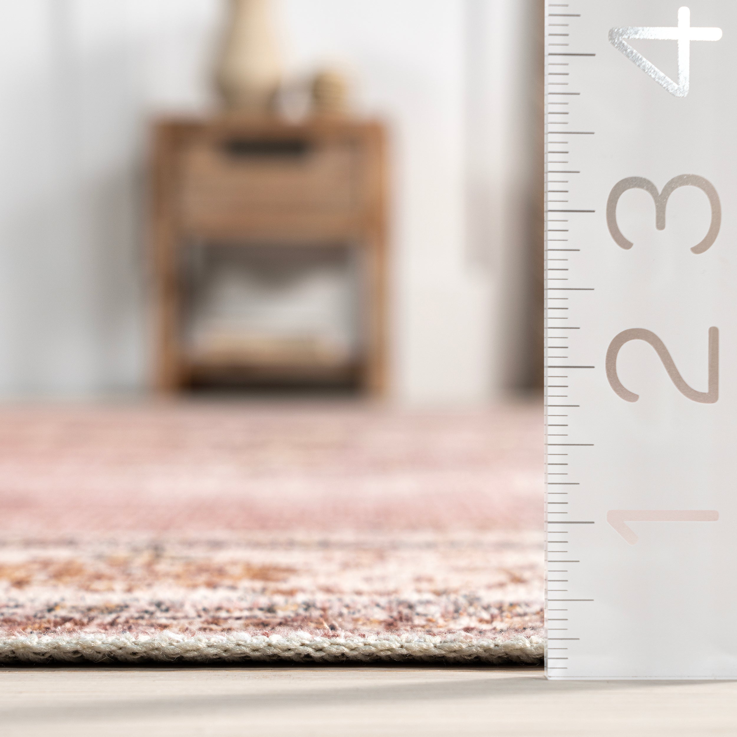 Rosewood Vintage Machine Washable Area Rug - Image 3