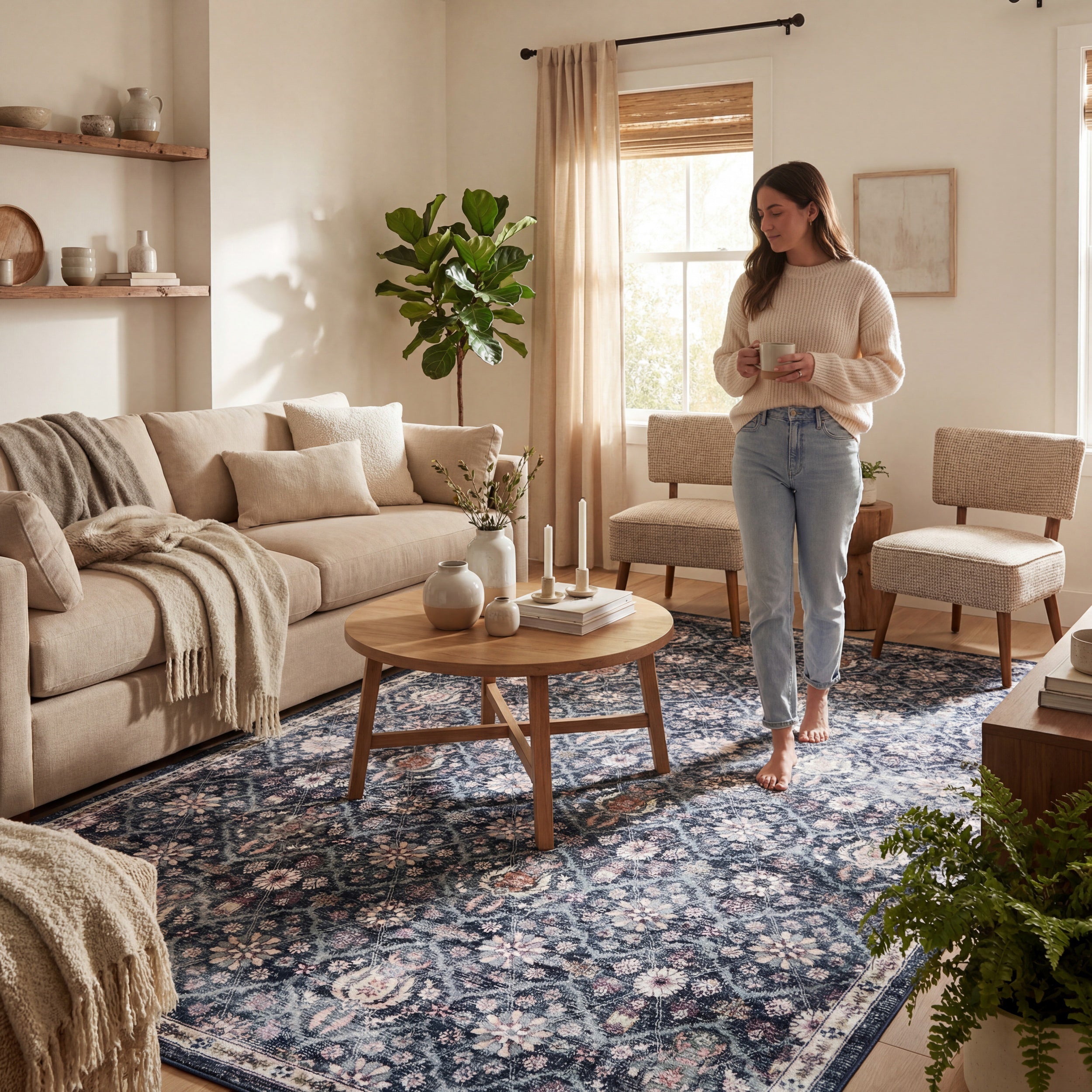 Nuloom Belisse Floral & Paisley Washable Rug - Image 7