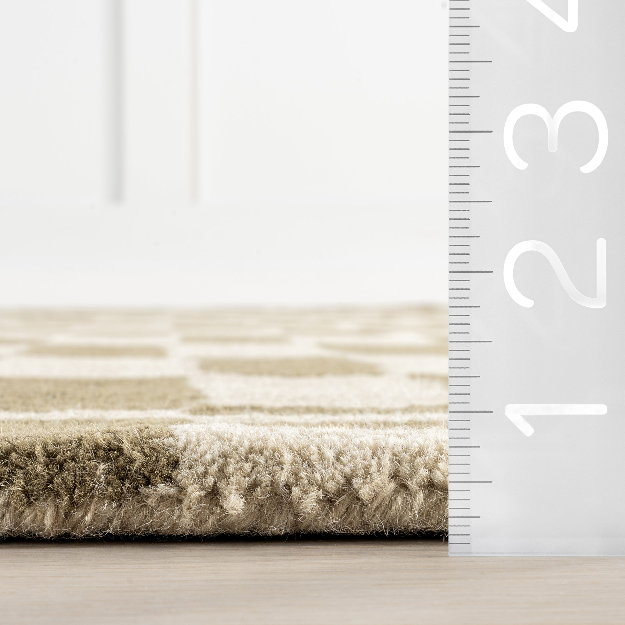 Kia Checkerboard Wool Area Rug - Image 3