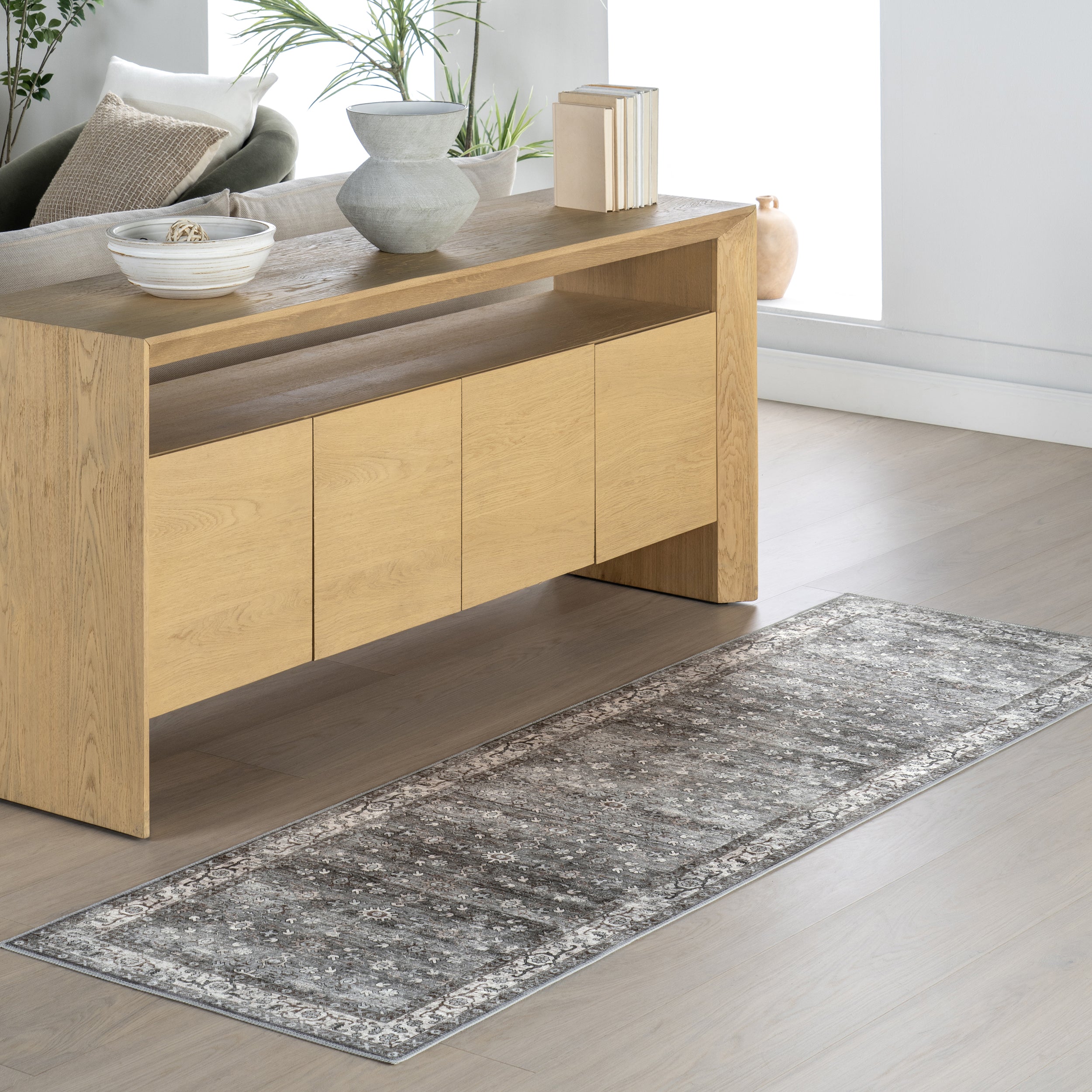 Rania SplashGuard Medallion Machine Washable Area Rug - Image 19