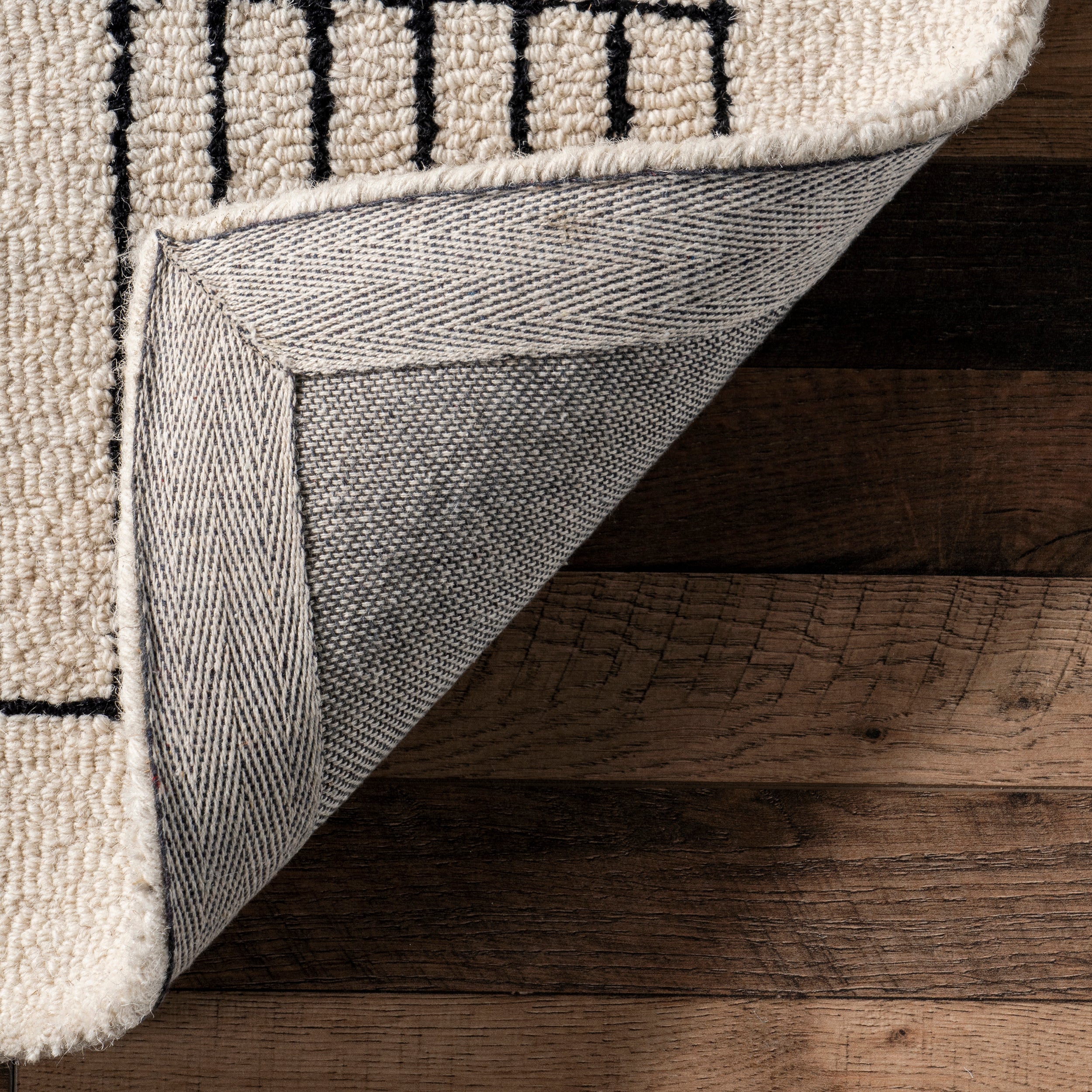 Danika Abstract Checkered Wool Area Rug - Image 17