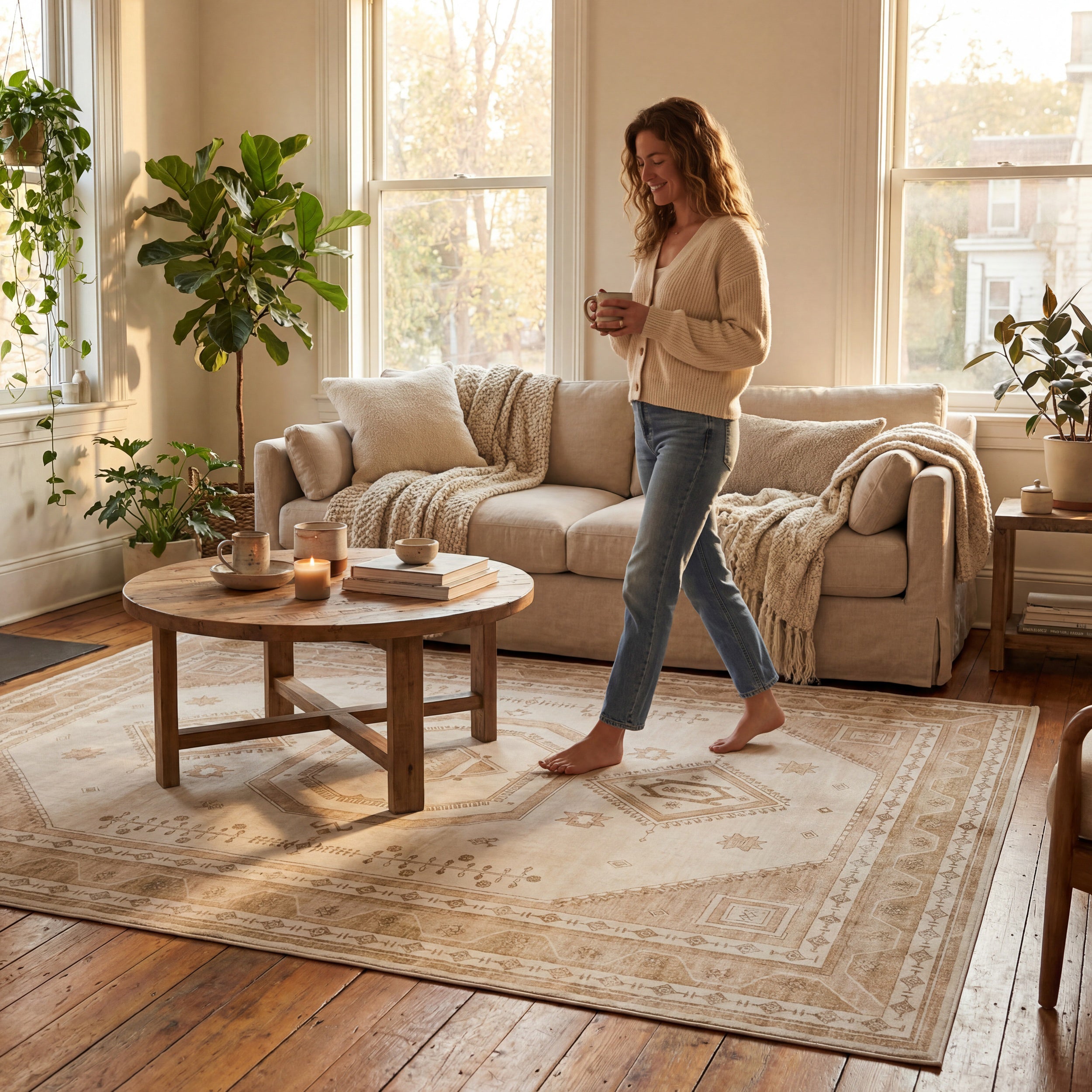 Nuloom Sereniel Medallion Washable Rug - Image 7