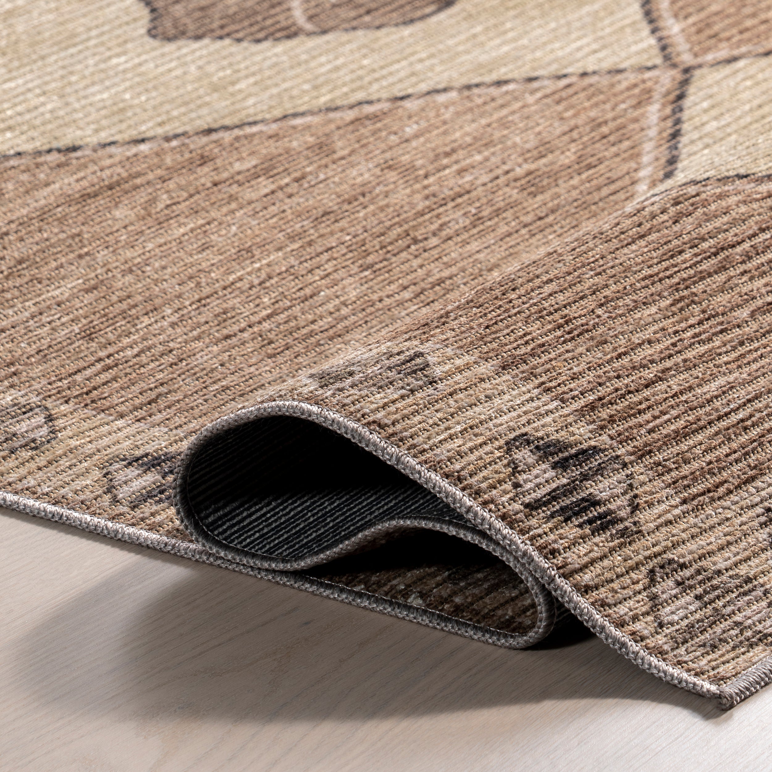 Fennel Diamond Machine Washable Area Rug - Image 4