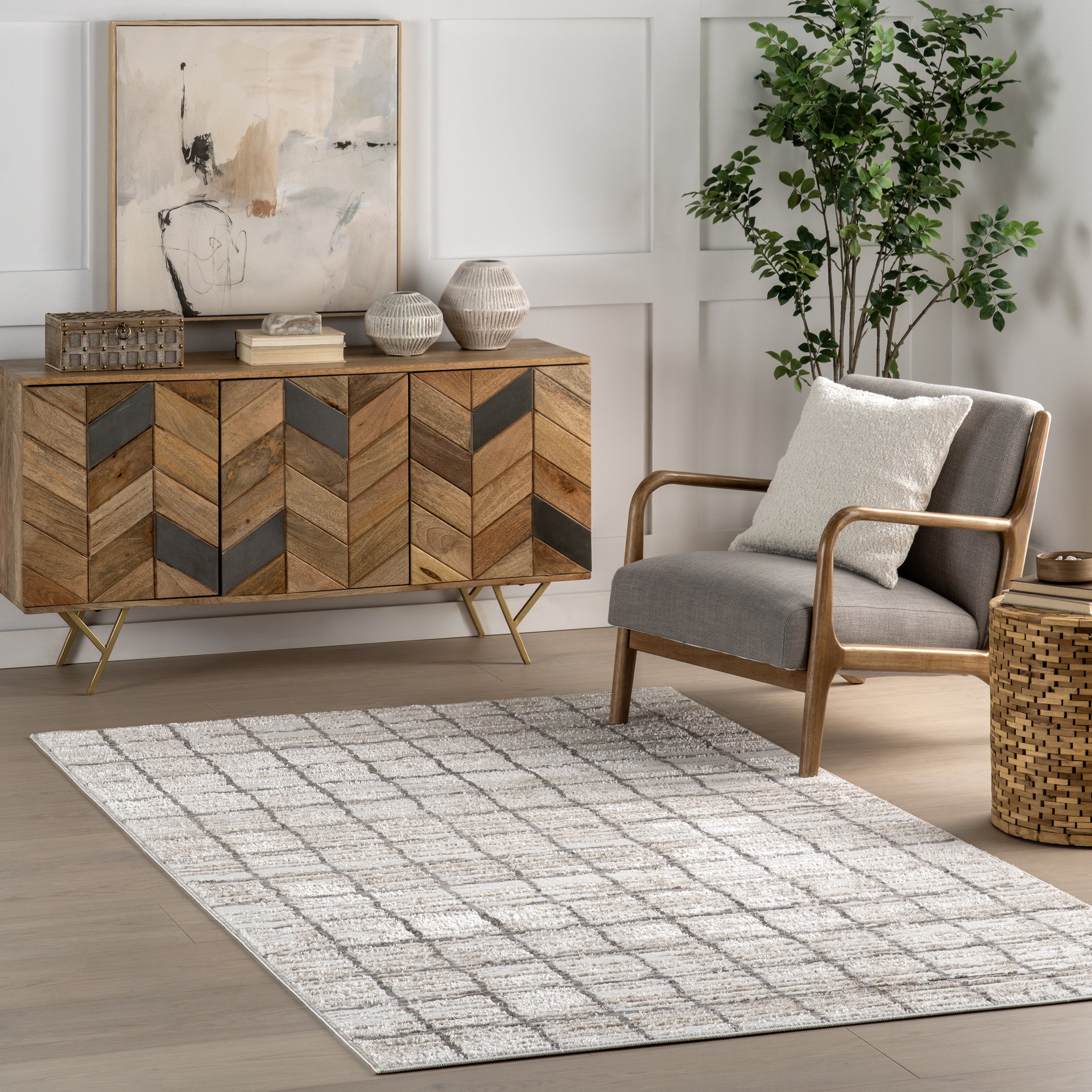 Xylia Checkered Area Rug - Image 9