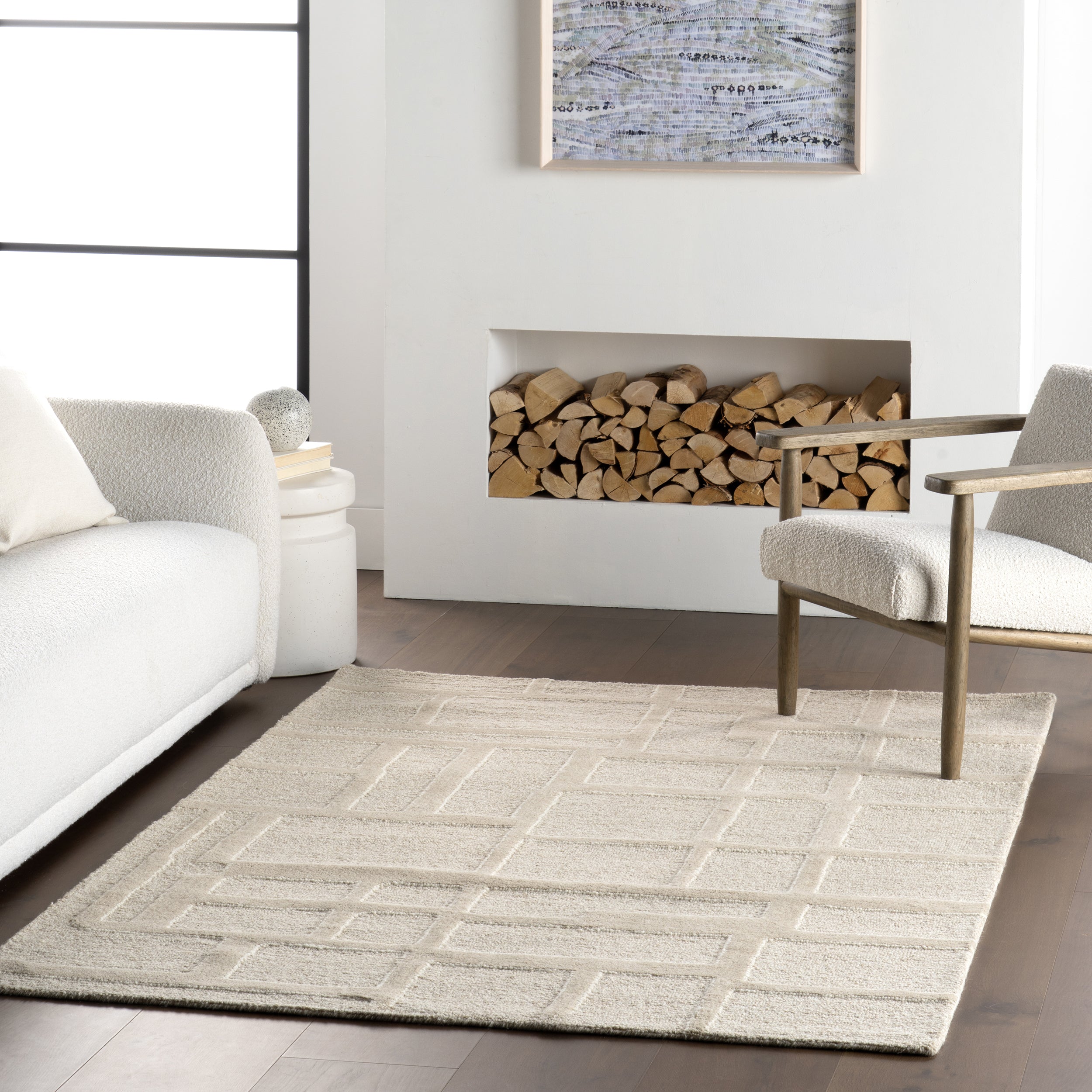 Aerith Contemporary Geometric Area Rug - Image 2