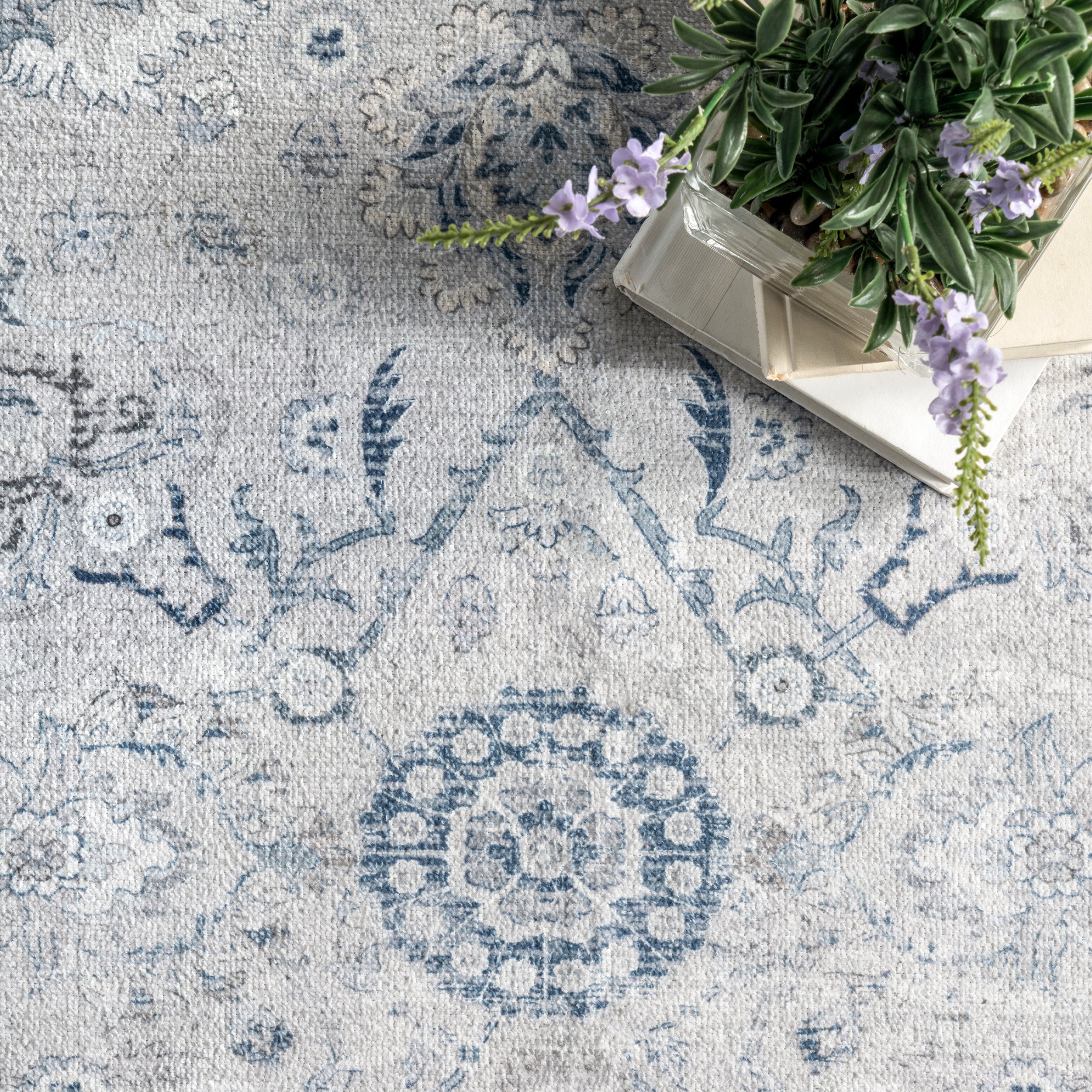 Bayberry Vintage Machine Washable Area Rug - Image 6