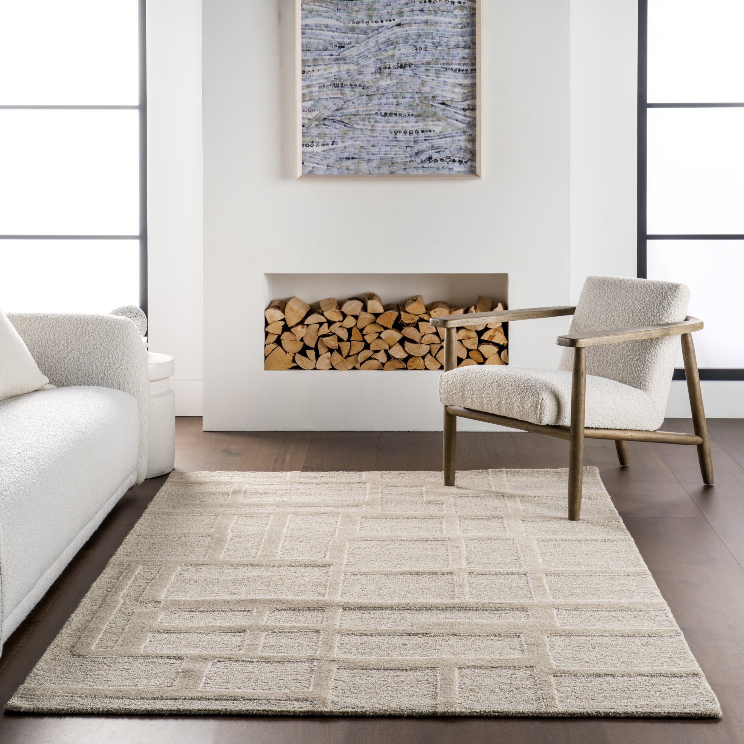 Aerith Contemporary Geometric Area Rug - Image 9