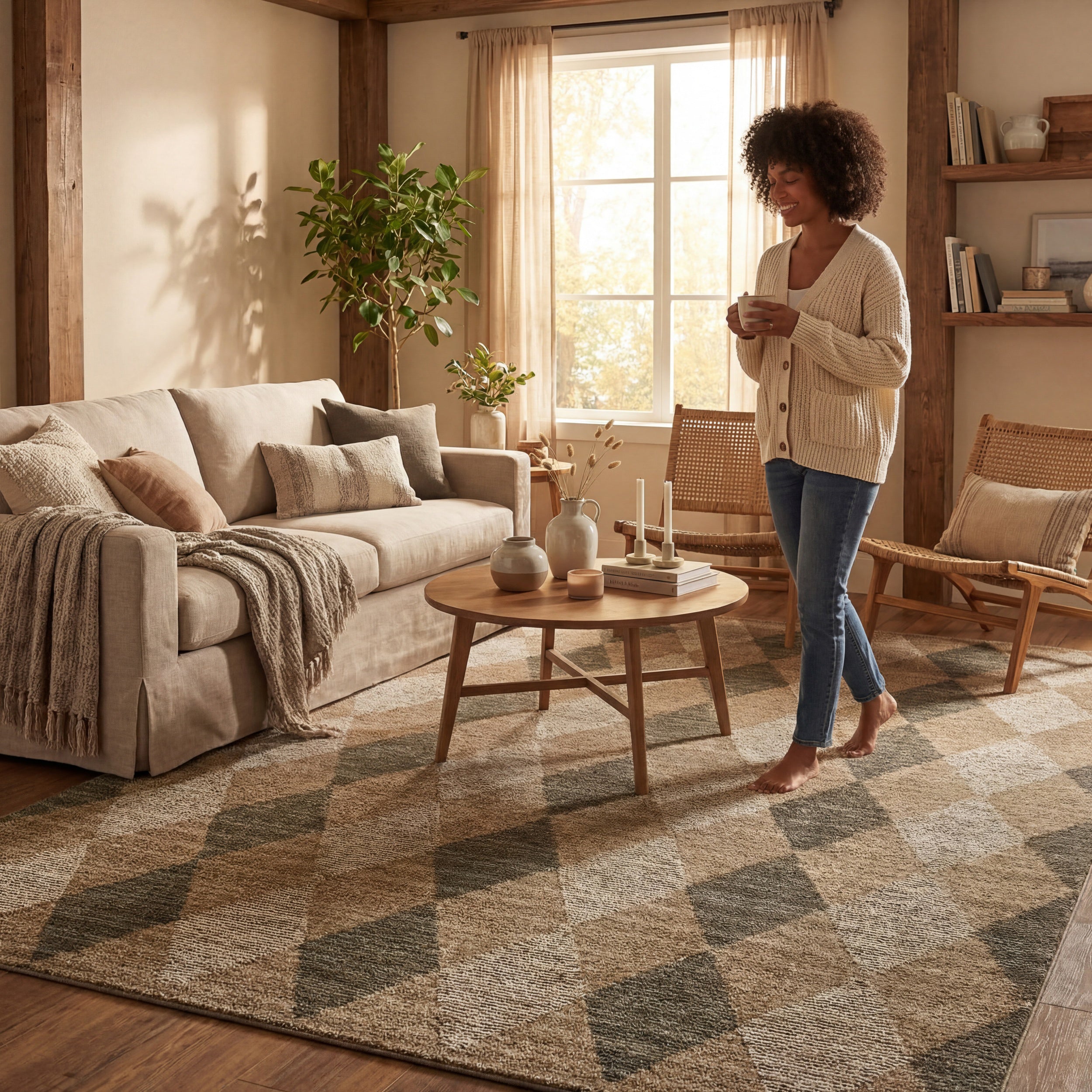 nuLOOM Lyrisse Mid Century Diamond Area Rug - Image 7