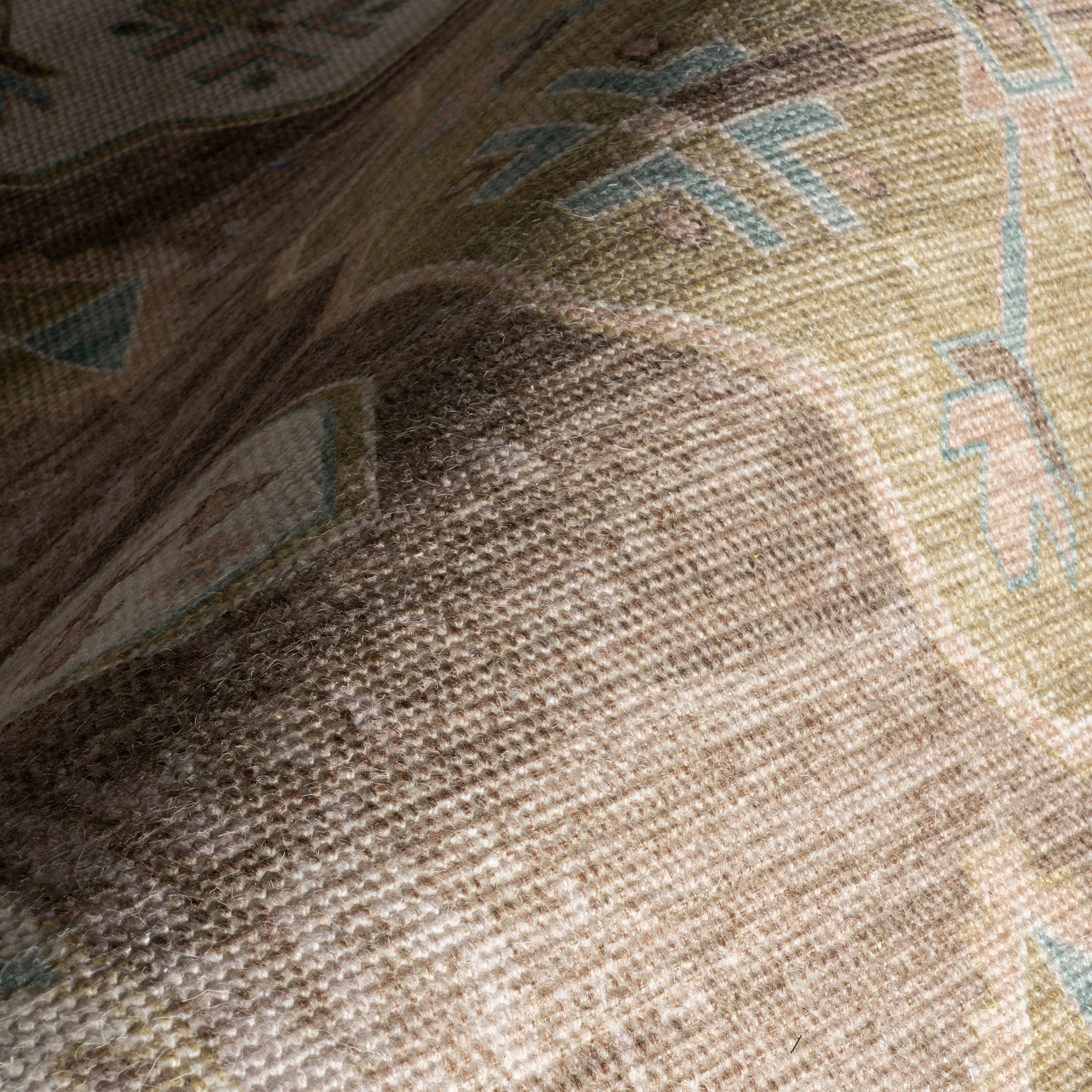 Fawn Medallion Wool and Cotton Area Rug - Image 5
