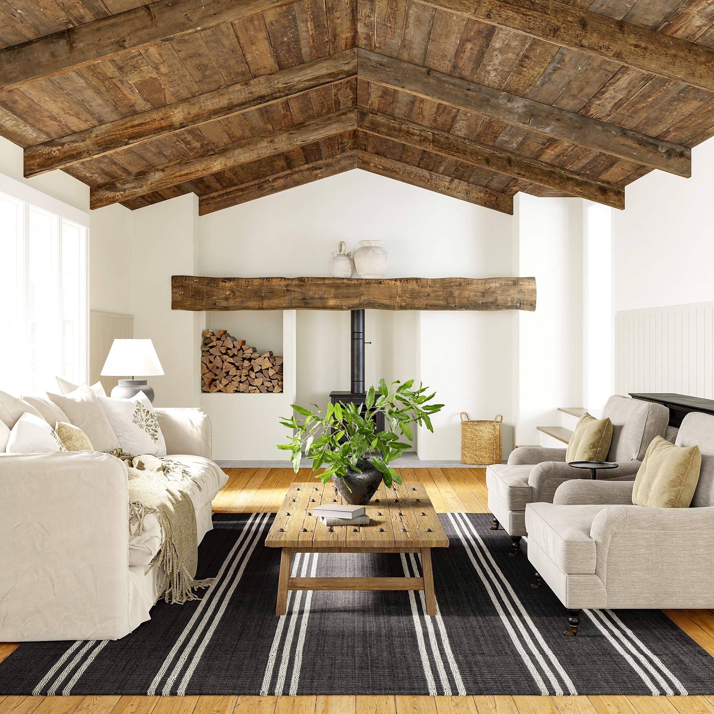 Hawthorn Striped Wool Area Rug - Image 25