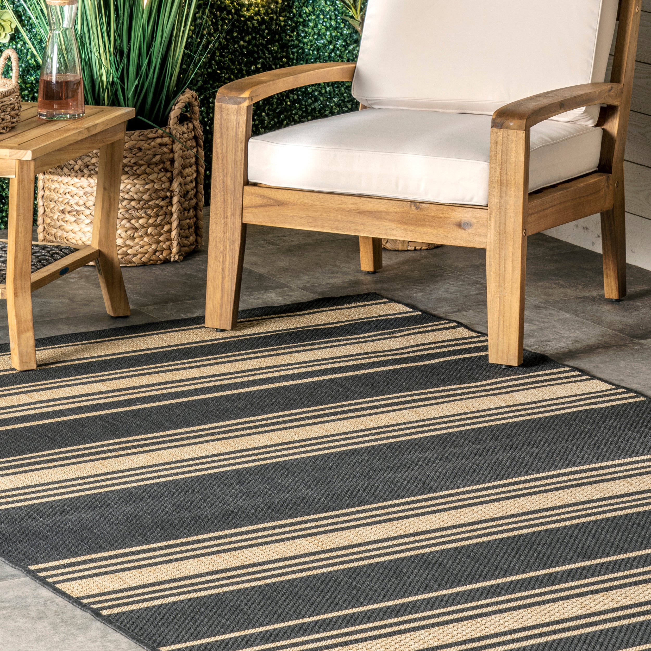 Romy Striped Indoor/Outdoor Area Rug - Image 5