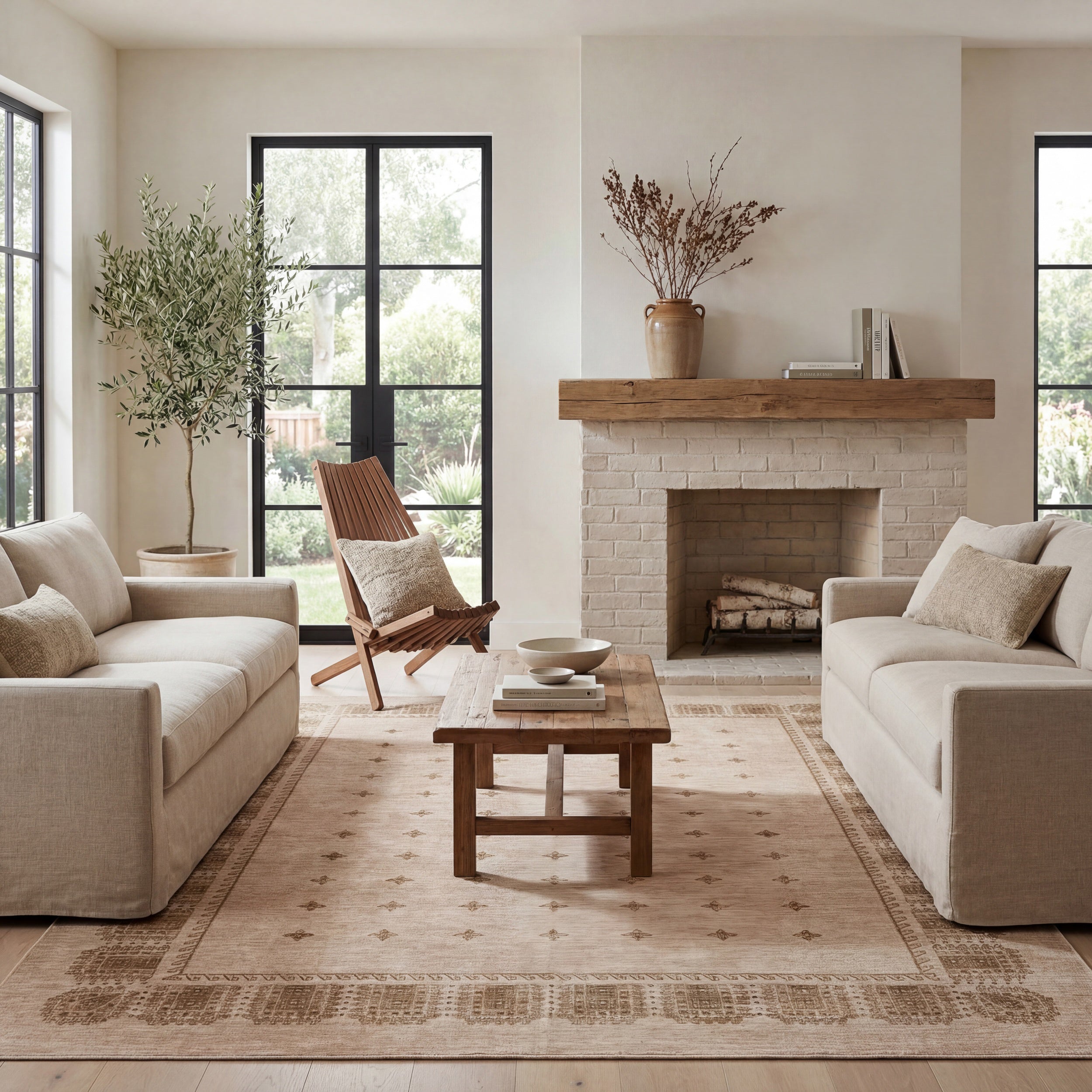 Nuloom Sorrelle Bordered Washable Rug - Image 2