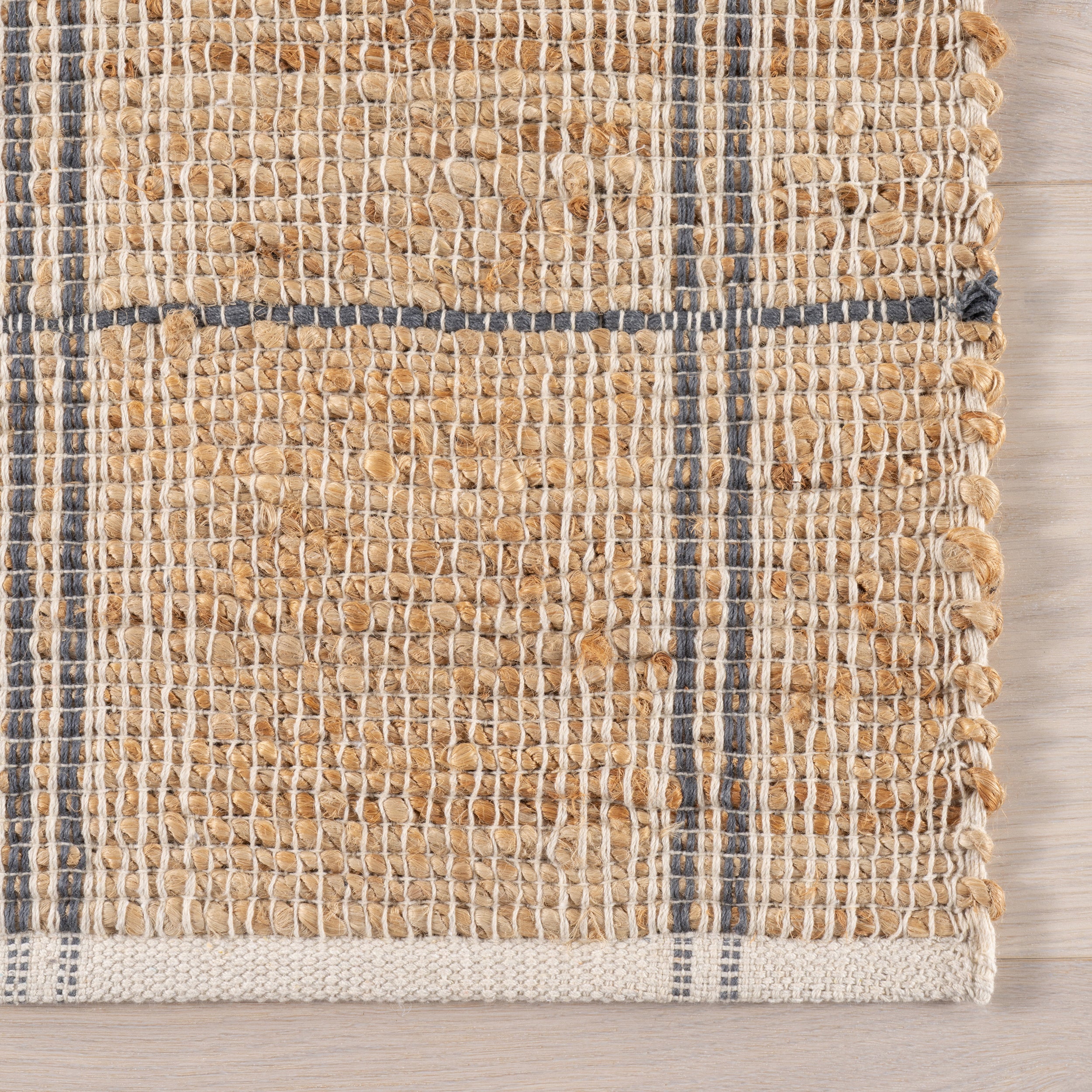 Oscar Plaid Jute Area Rug - Image 6