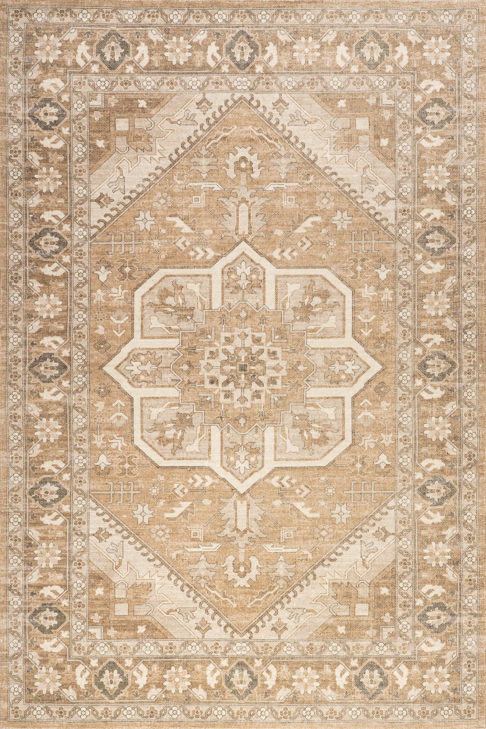 Evermore Medallion Wool and Cotton Area Rug