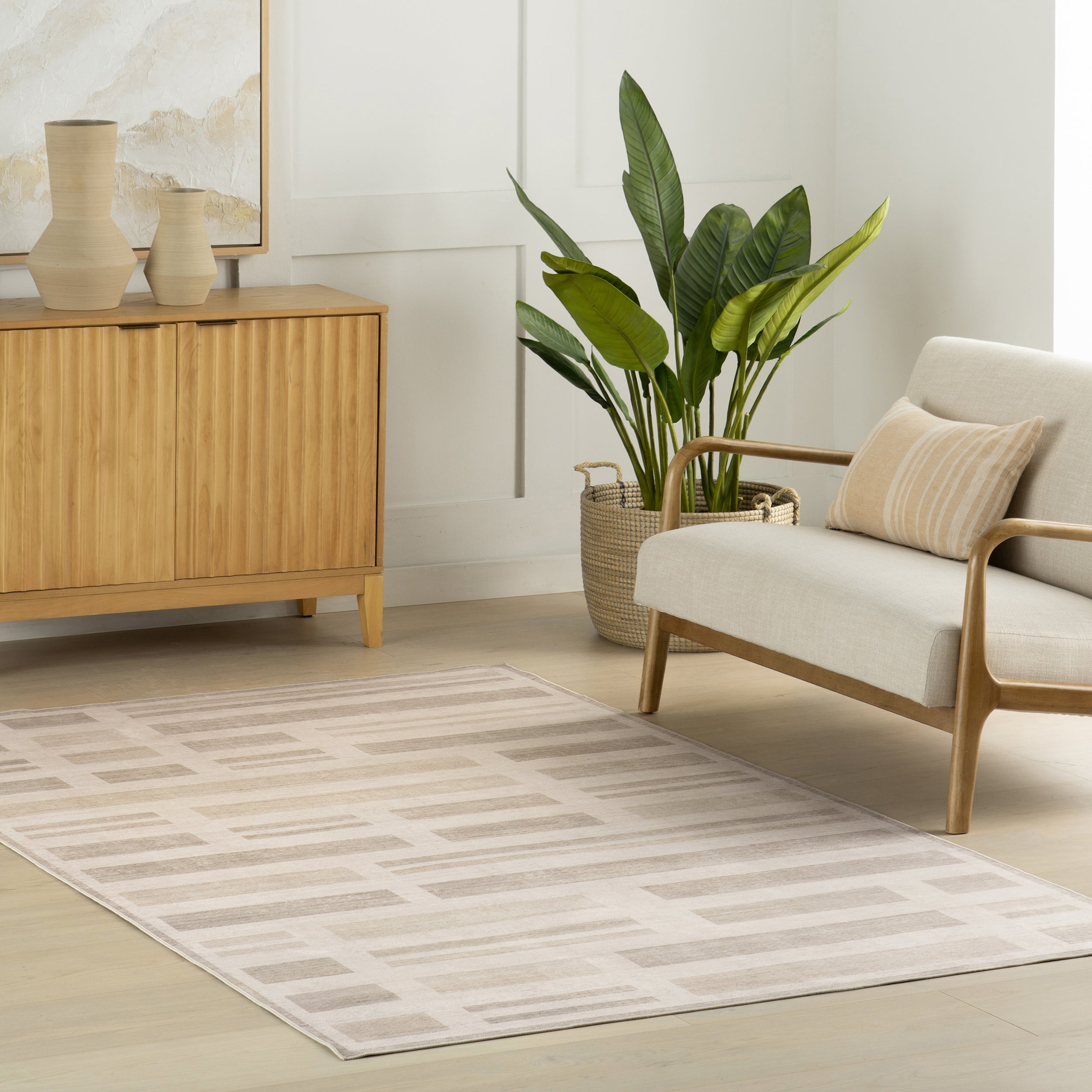 Nuloom Isyra Striped Washable Area Rug - Image 2