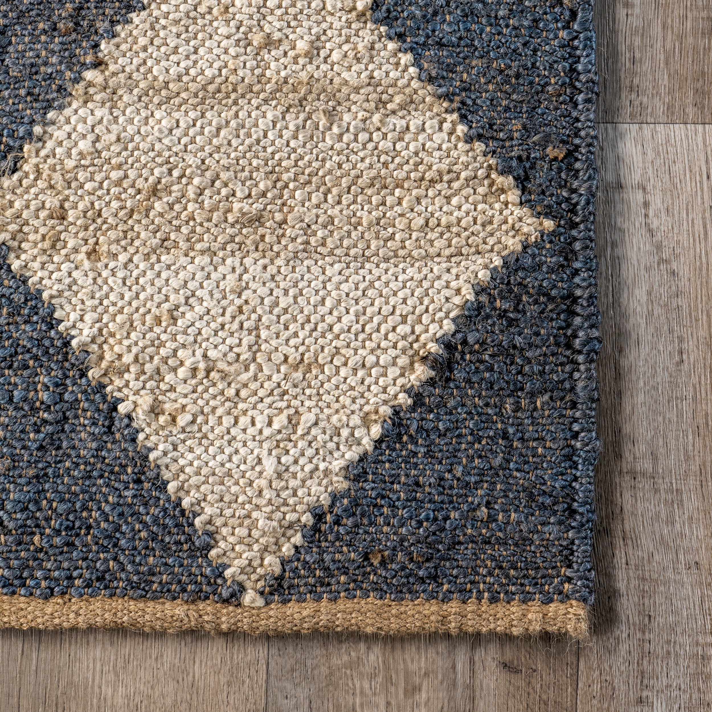 Louie Diamond Checkerboard Jute Area Rug - Image 9