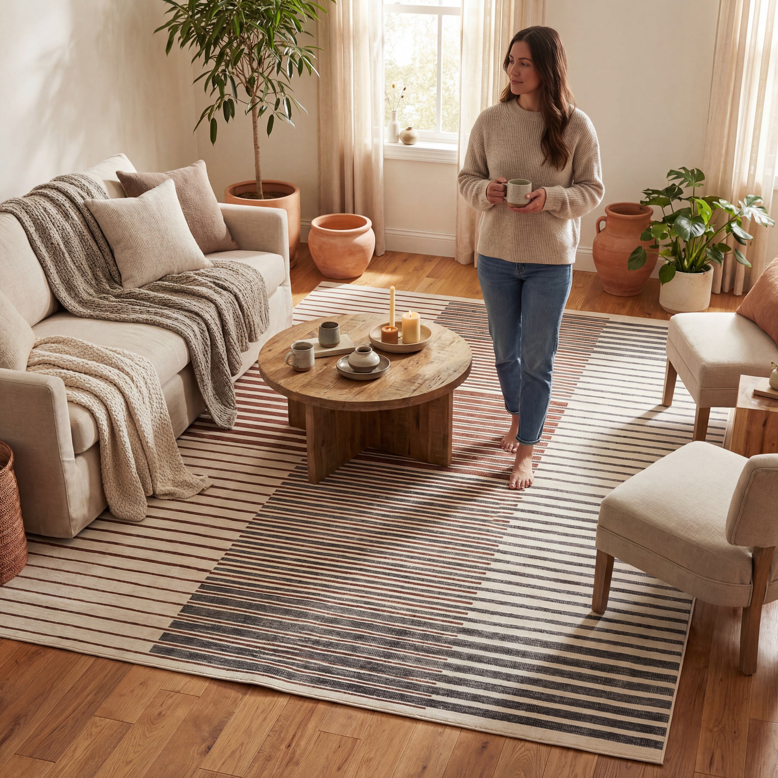 Nuloom Ondelia Striped Washable Rug - Image 16