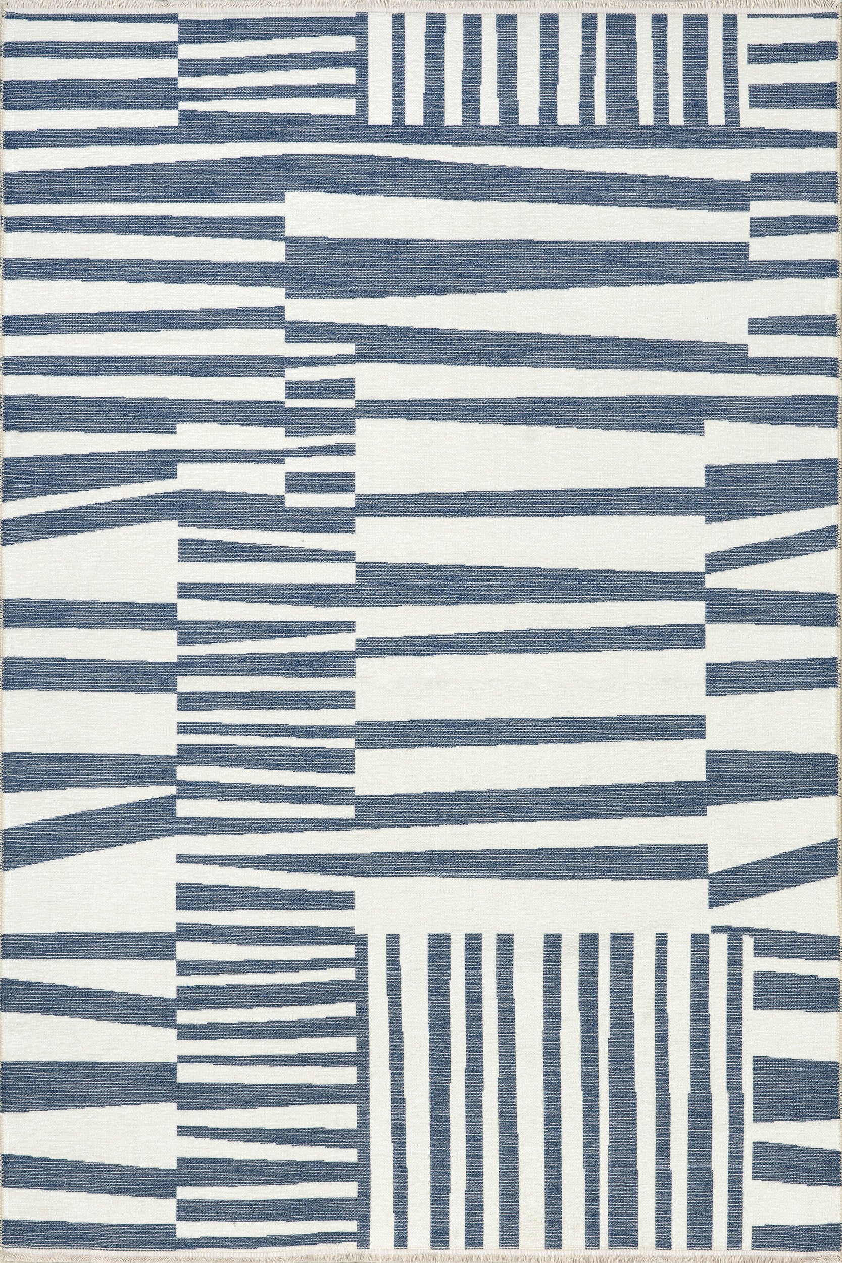 Kelcey Abstract Striped Machine Washable Area Rug - Image 10
