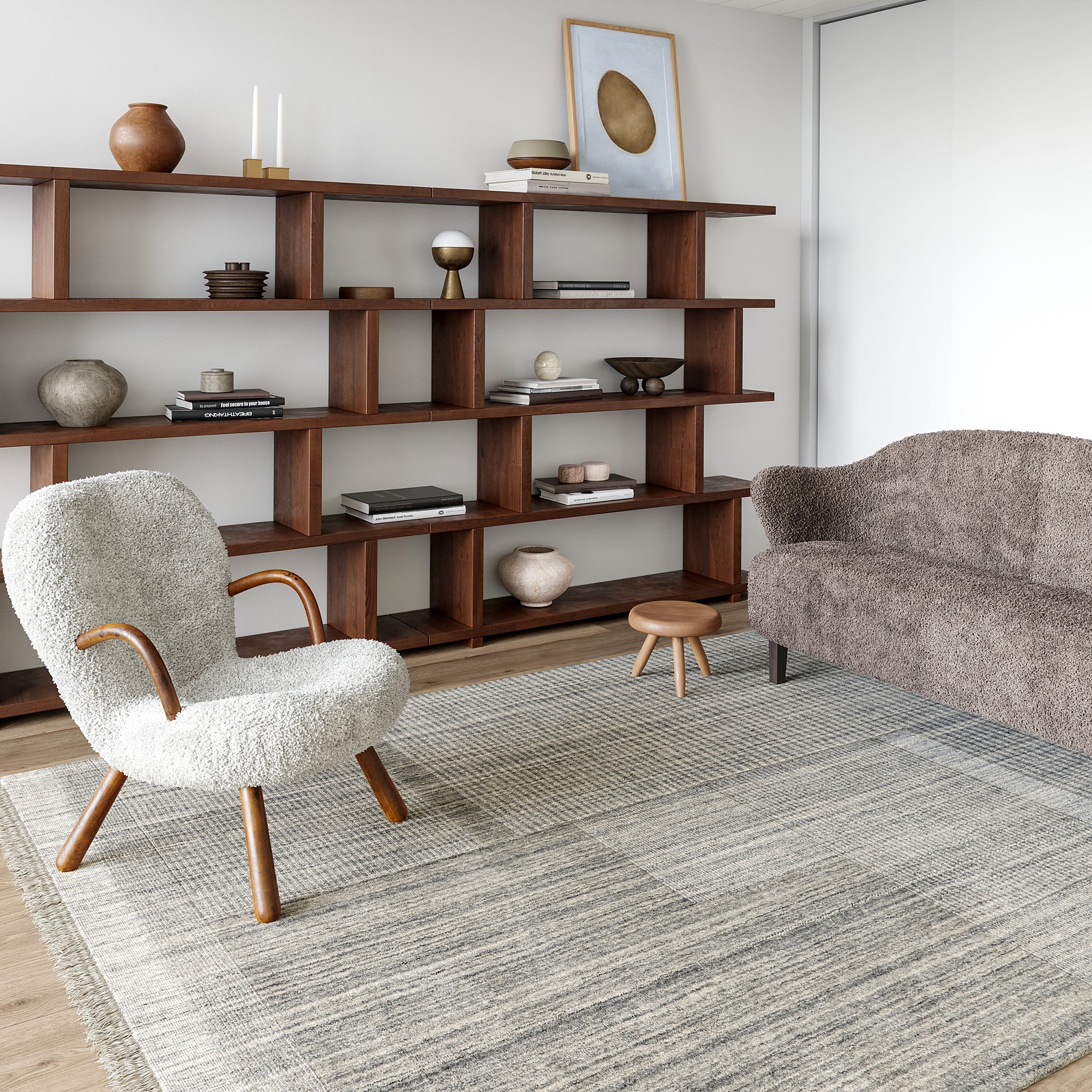 Mozai Fringed Wool-Blend Area Rug - Image 13