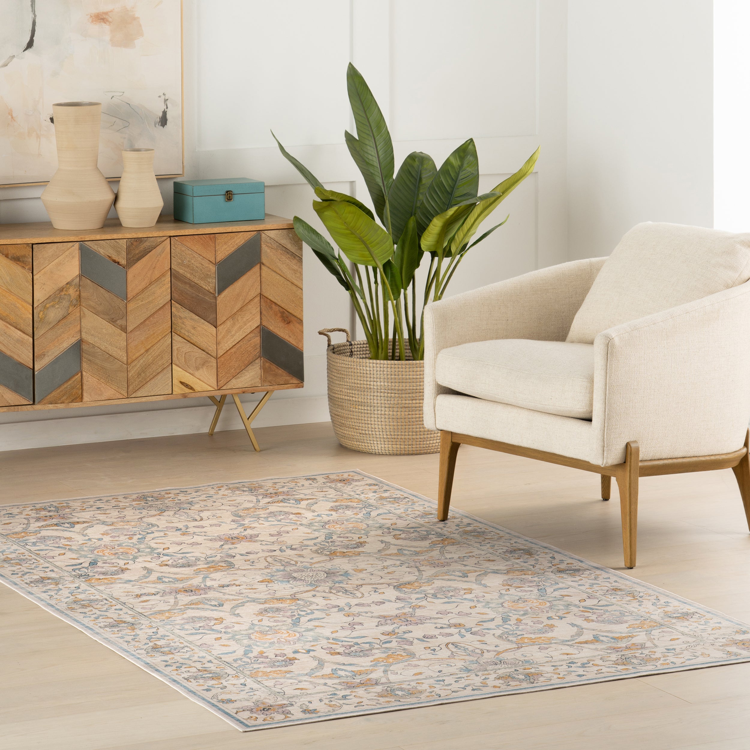 Nuloom Veliora Floral Washable Area Rug - Image 2