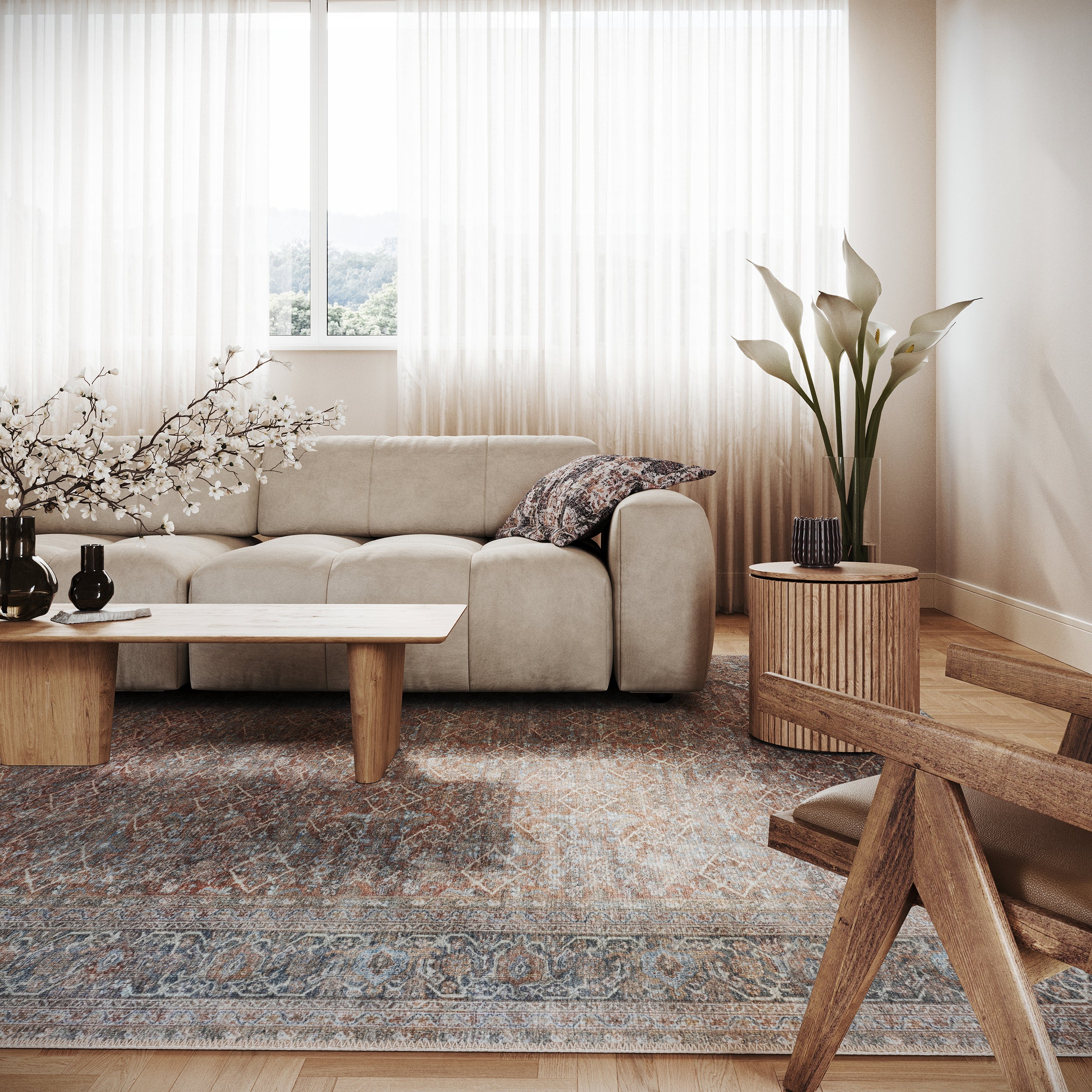 Omariah Vintage & Distressed Washable Rug - Image 2