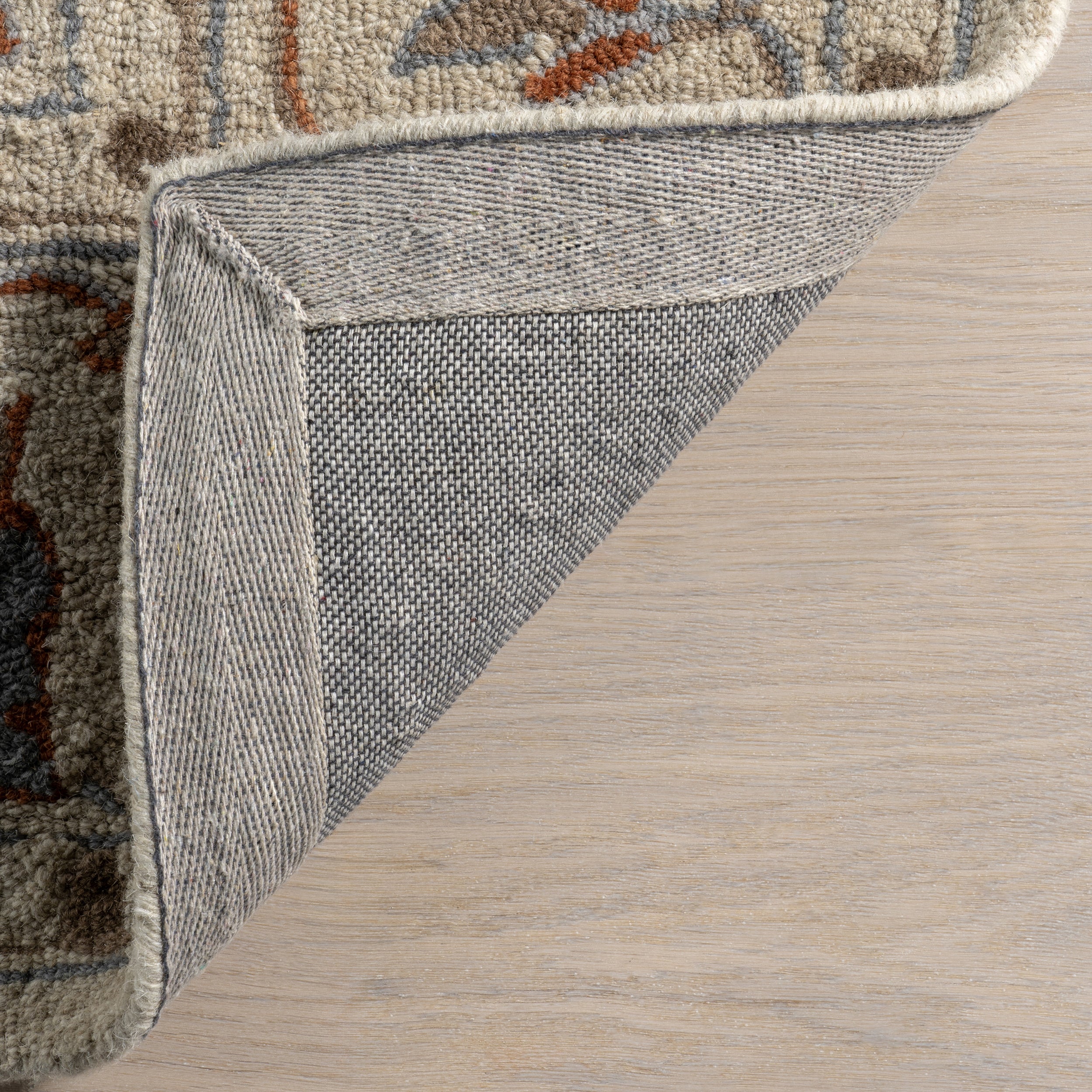 Woodland Bordered Wool Area Rug - Image 8